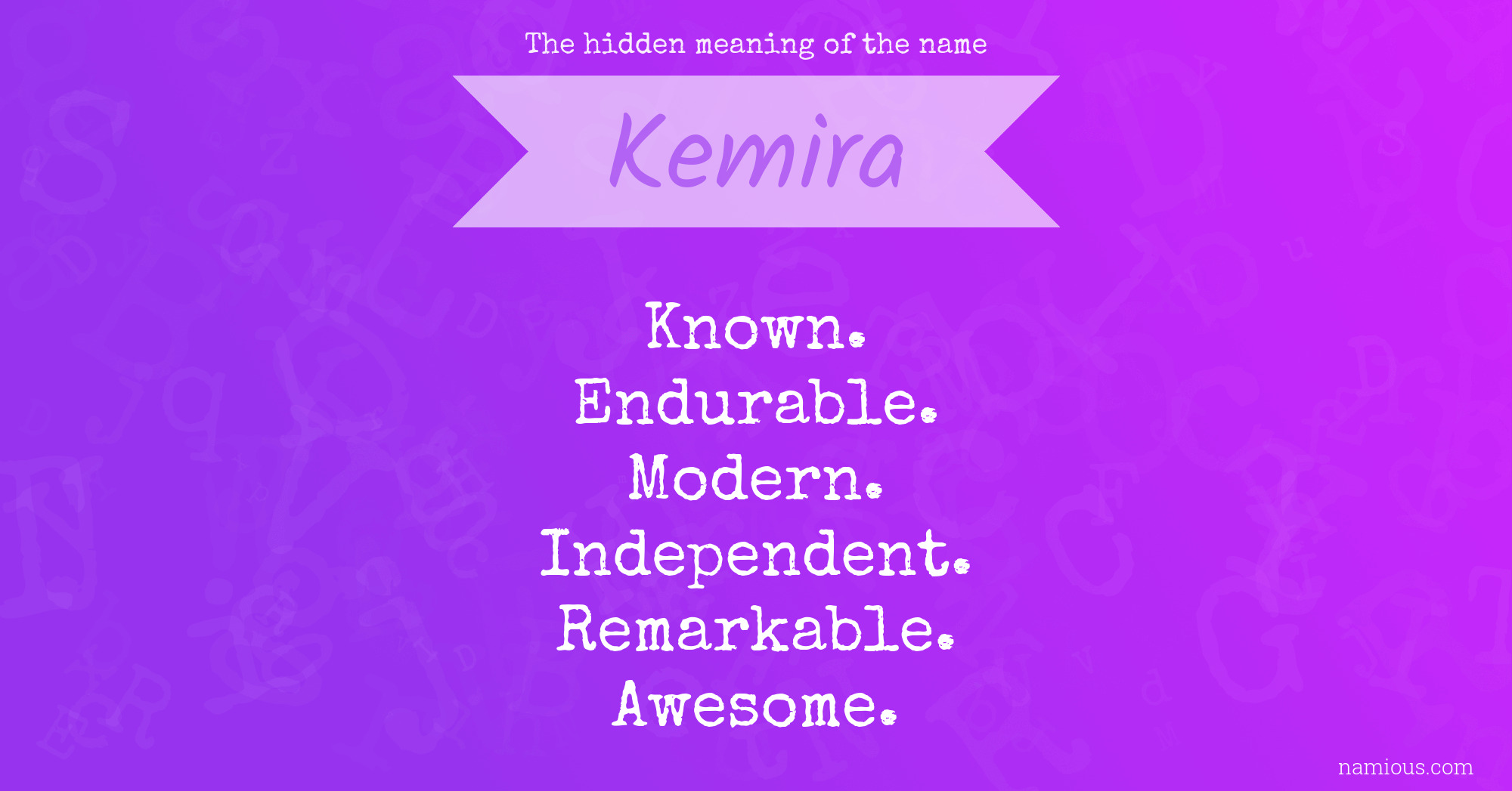 The hidden meaning of the name Kemira