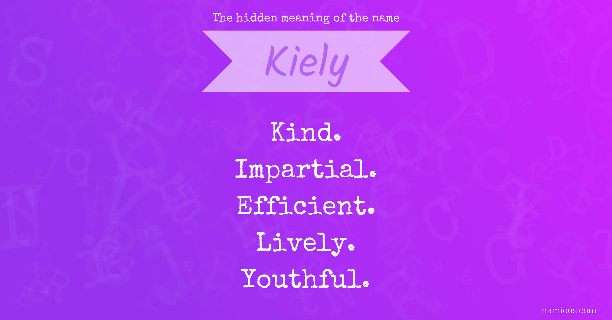 The hidden meaning of the name Kiely