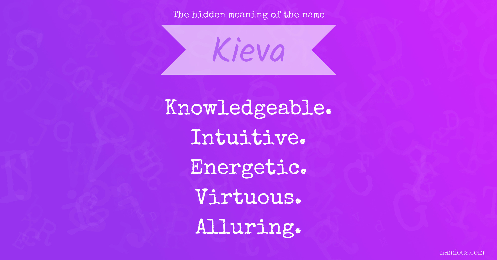 The hidden meaning of the name Kieva