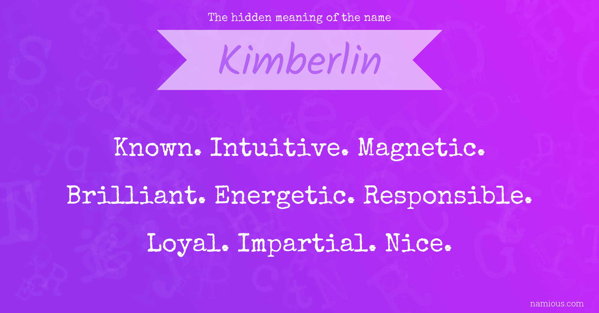 The hidden meaning of the name Kimberlin