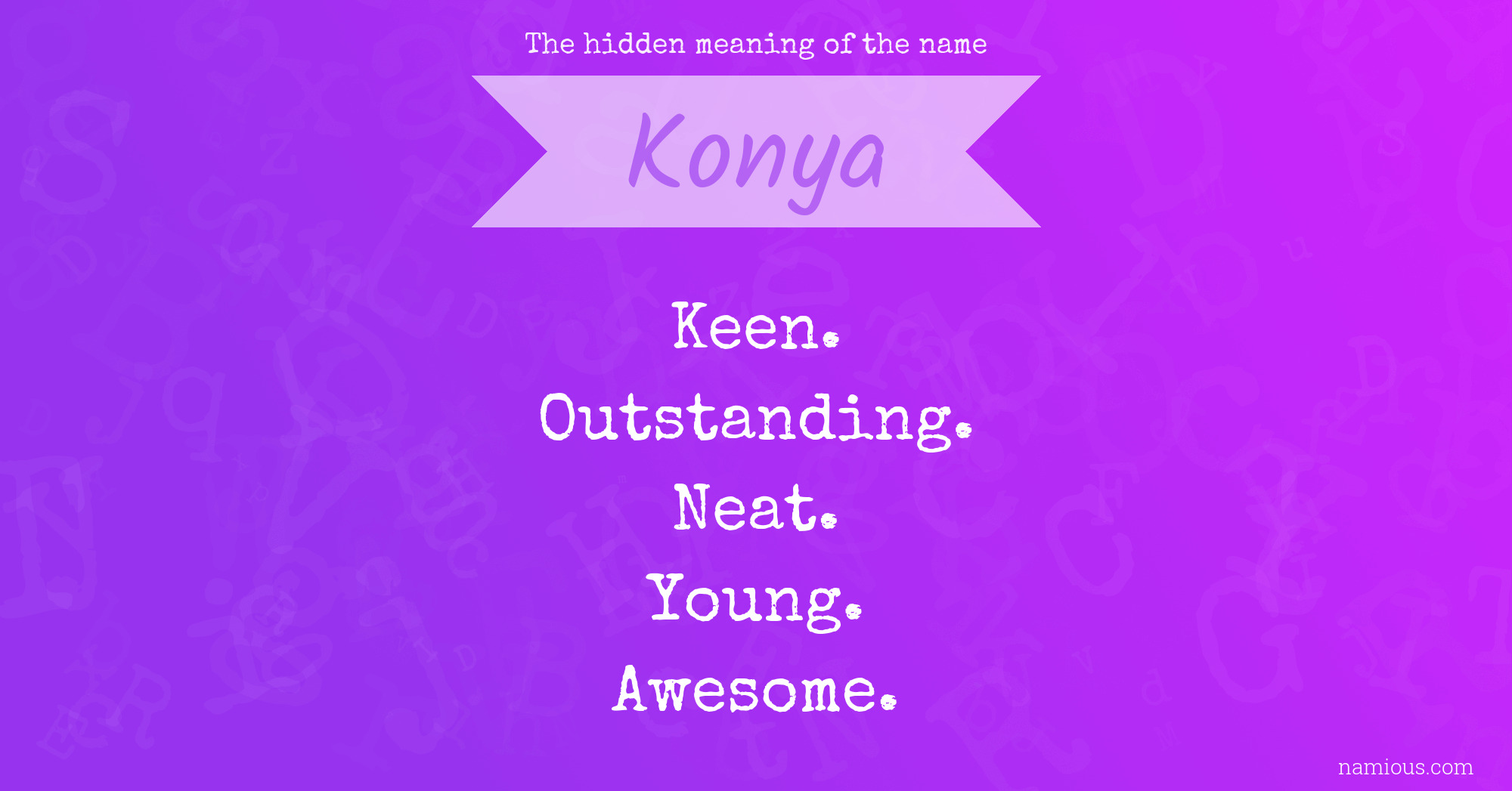 The hidden meaning of the name Konya