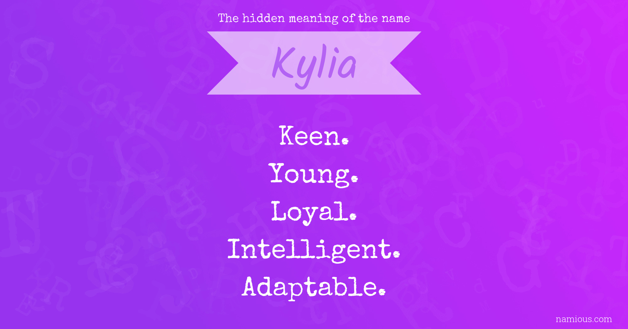 The hidden meaning of the name Kylia