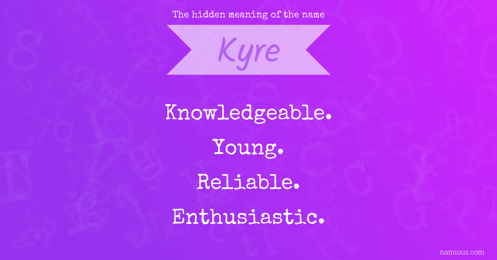 The hidden meaning of the name Kyre