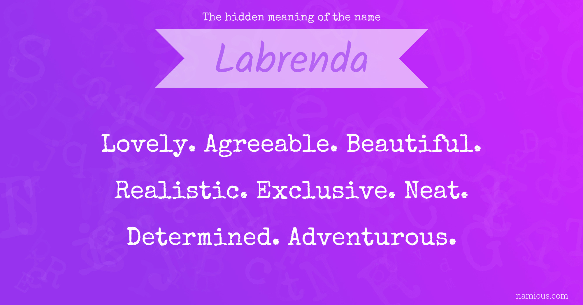 The hidden meaning of the name Labrenda