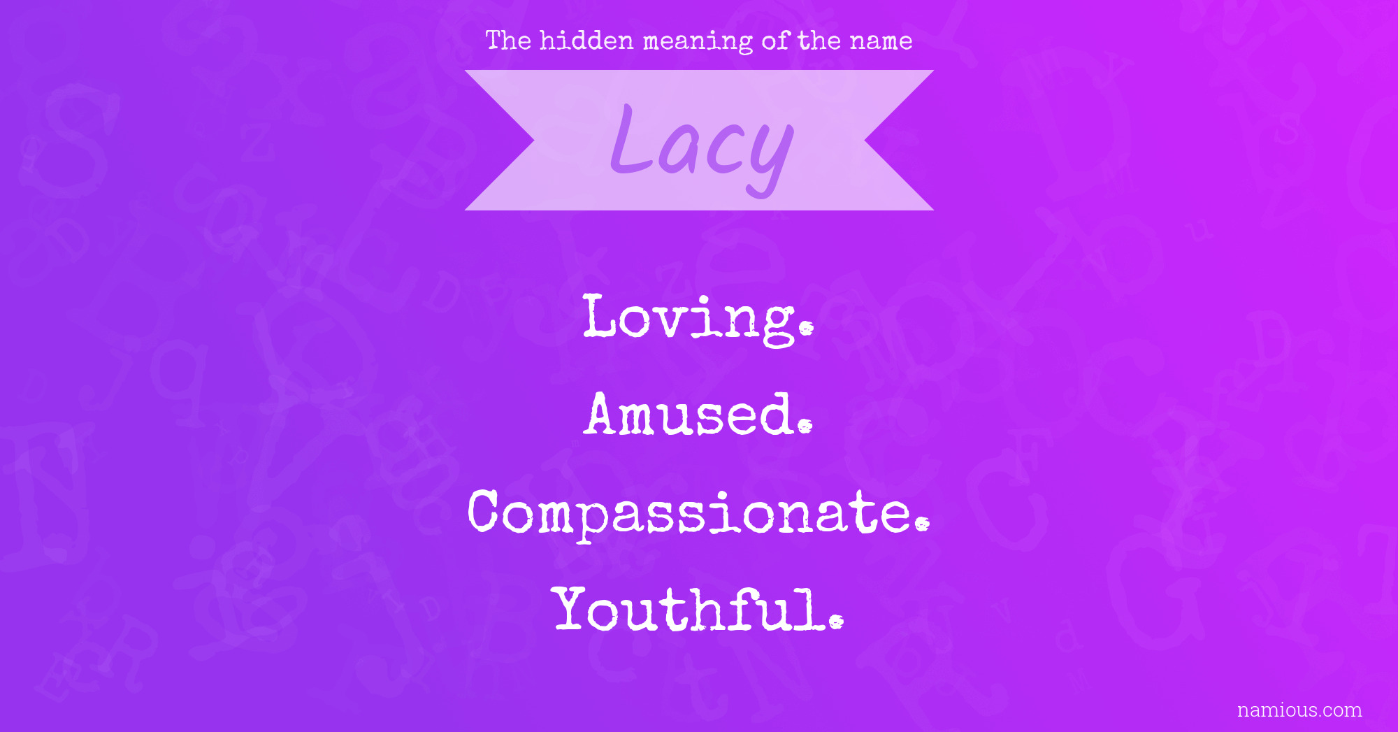 The hidden meaning of the name Lacy