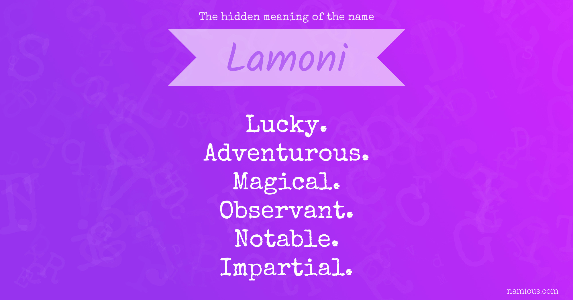 The hidden meaning of the name Lamoni