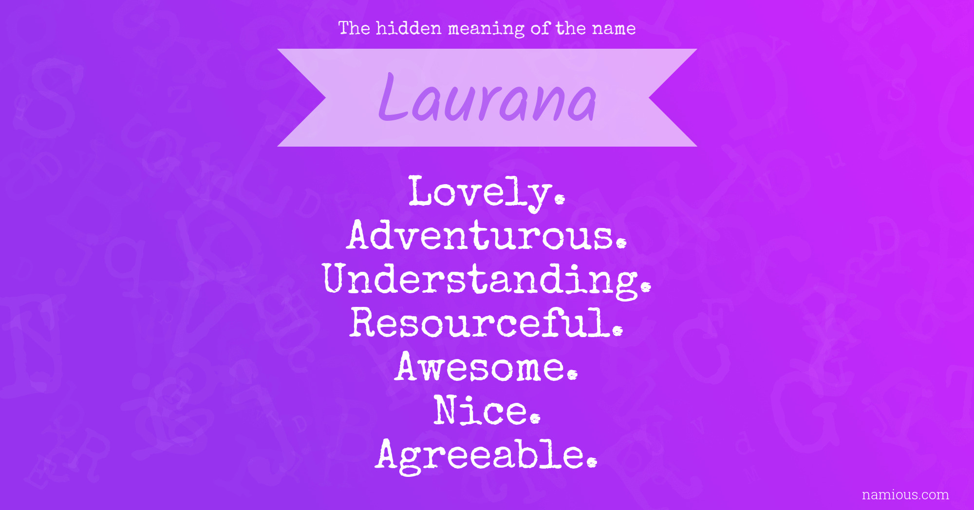 The hidden meaning of the name Laurana