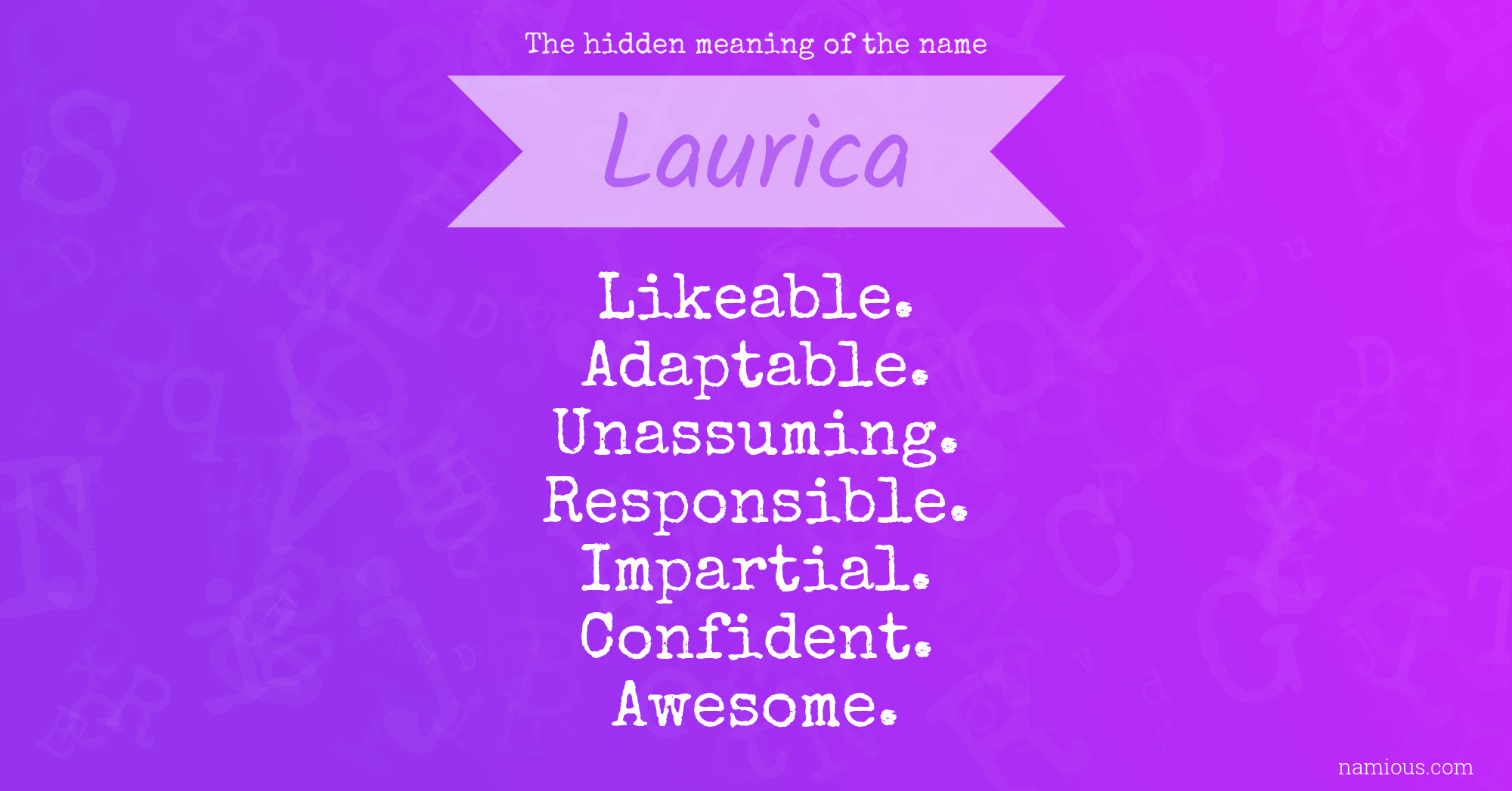 The hidden meaning of the name Laurica