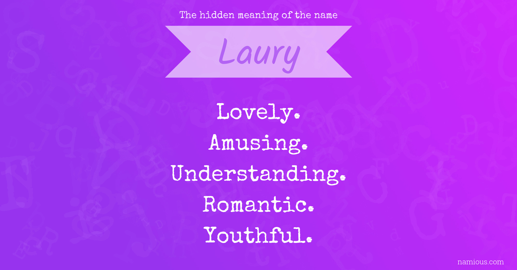 The hidden meaning of the name Laury