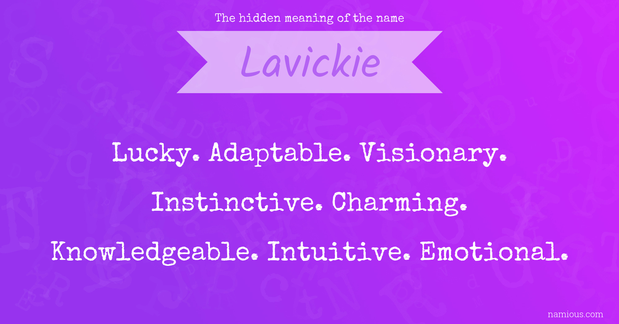 The hidden meaning of the name Lavickie