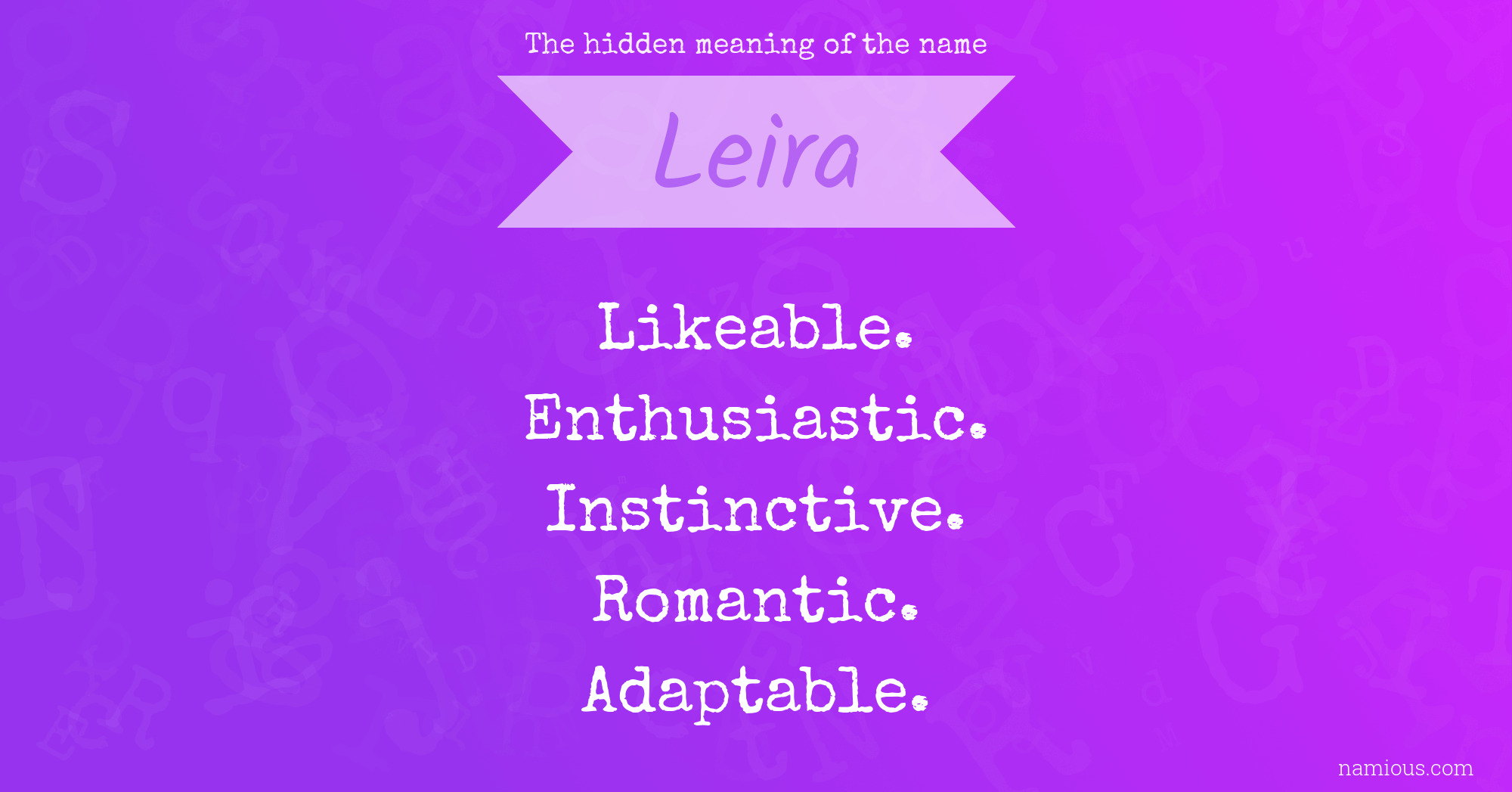 The hidden meaning of the name Leira