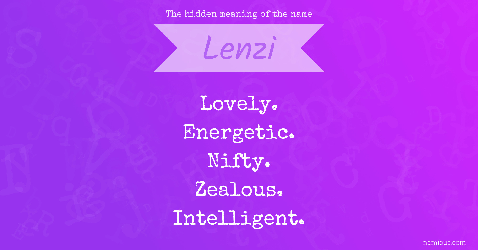 The hidden meaning of the name Lenzi