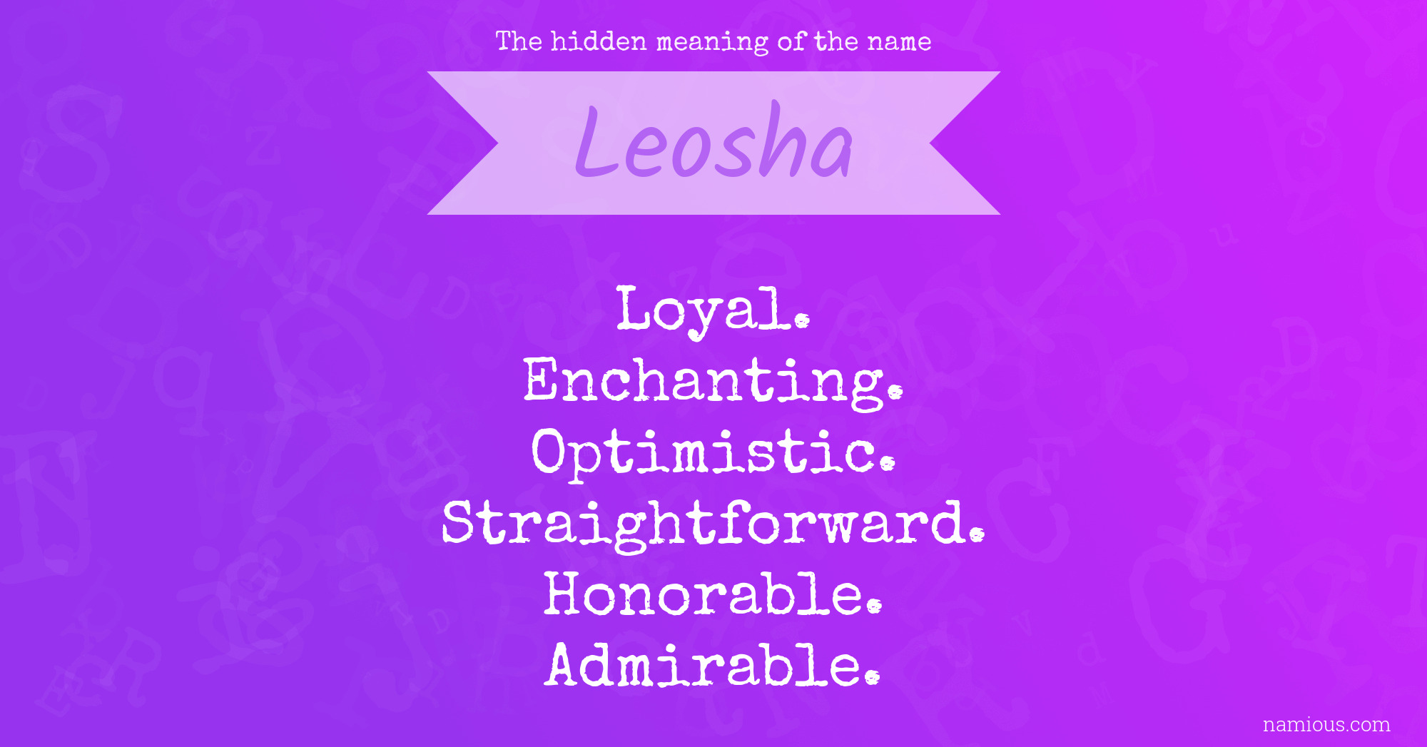 The hidden meaning of the name Leosha