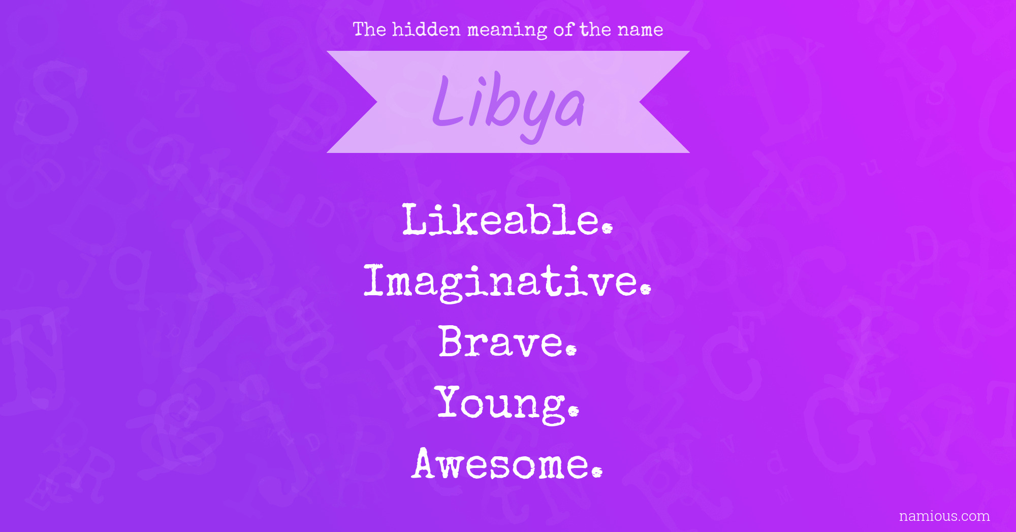 The hidden meaning of the name Libya