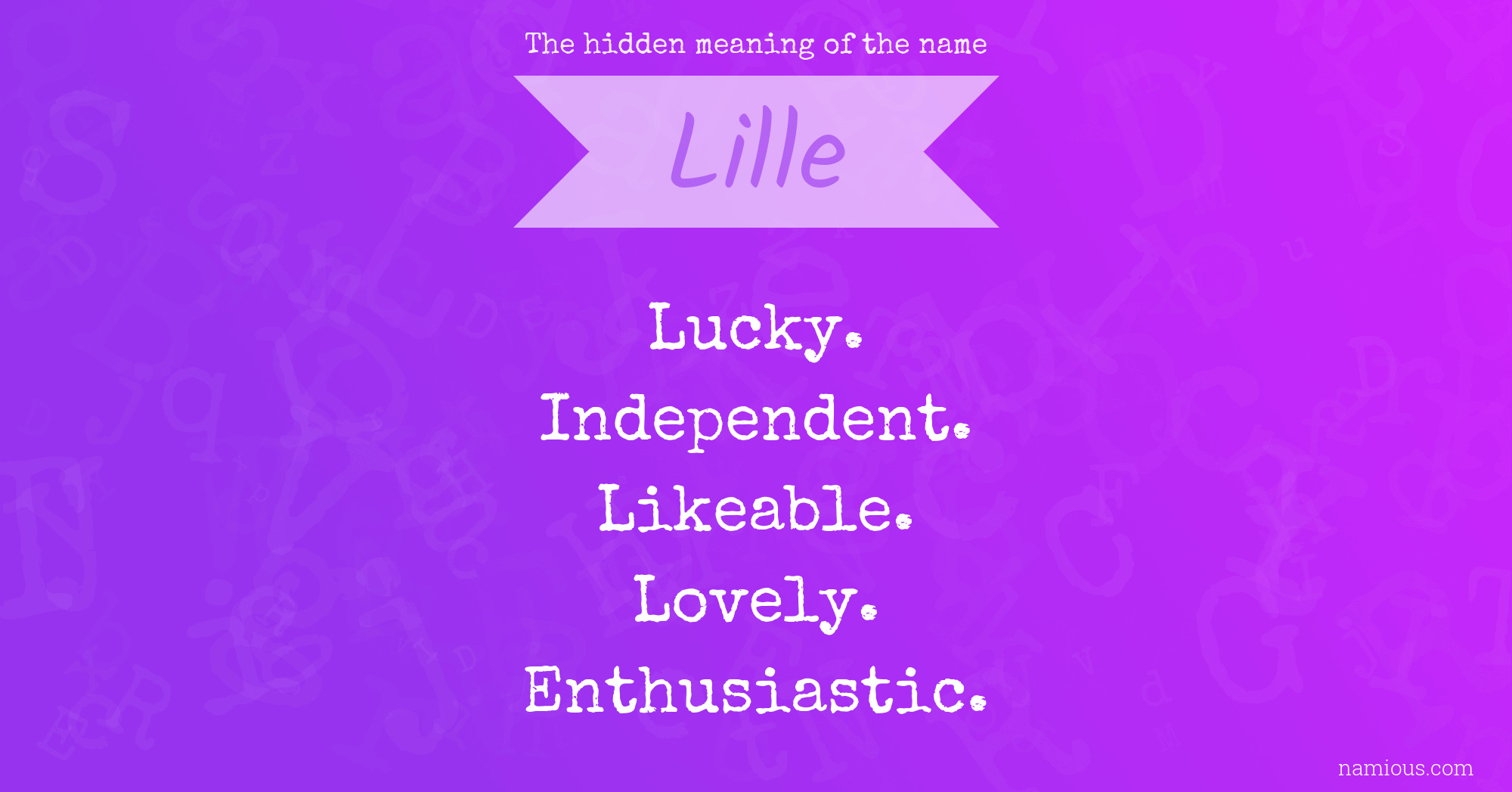 The hidden meaning of the name Lille