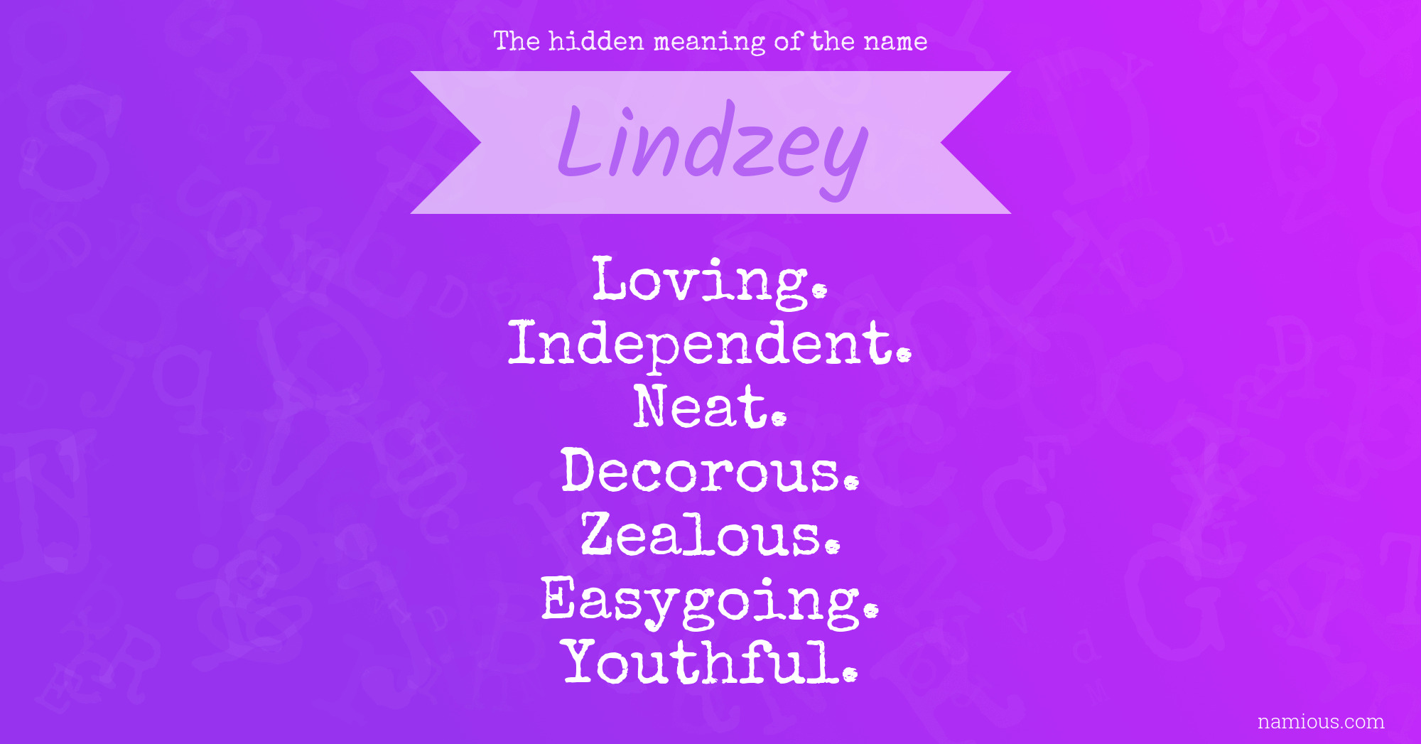 The hidden meaning of the name Lindzey