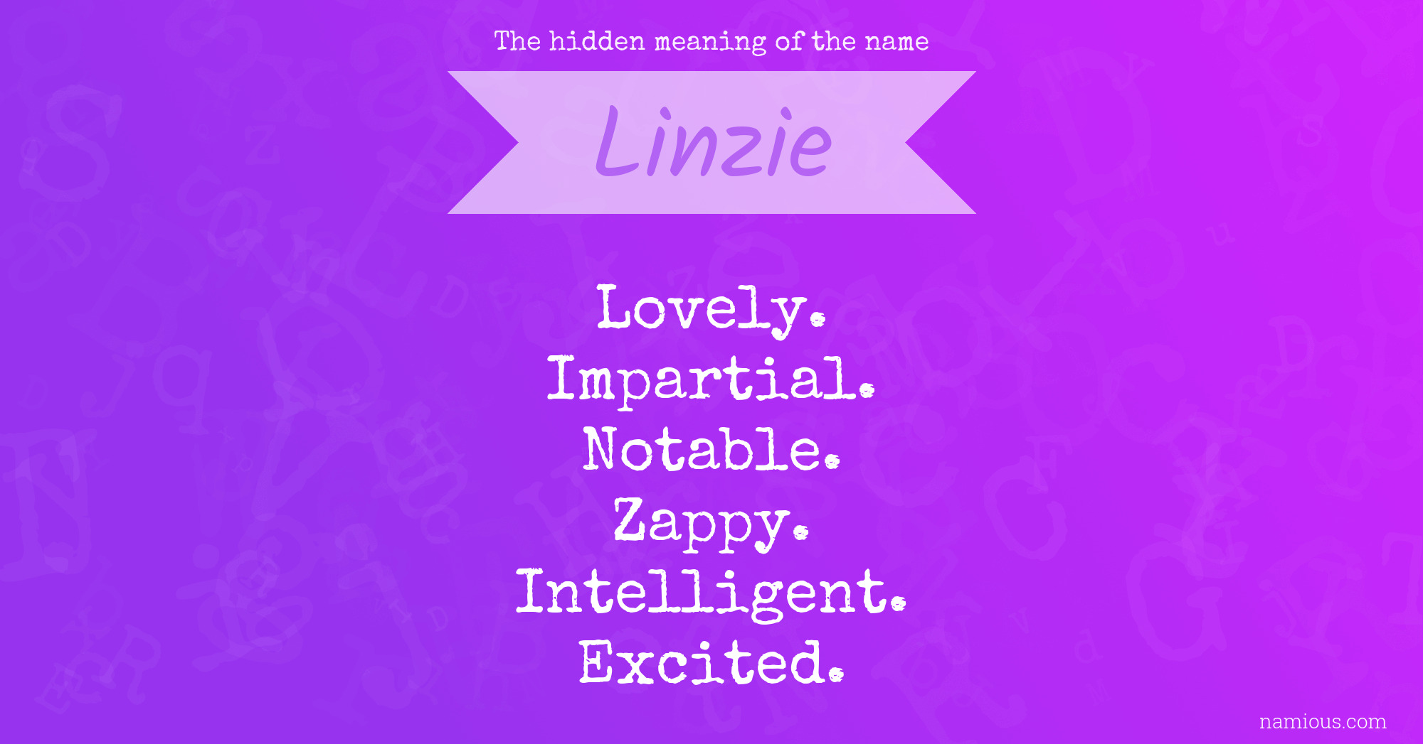 The hidden meaning of the name Linzie