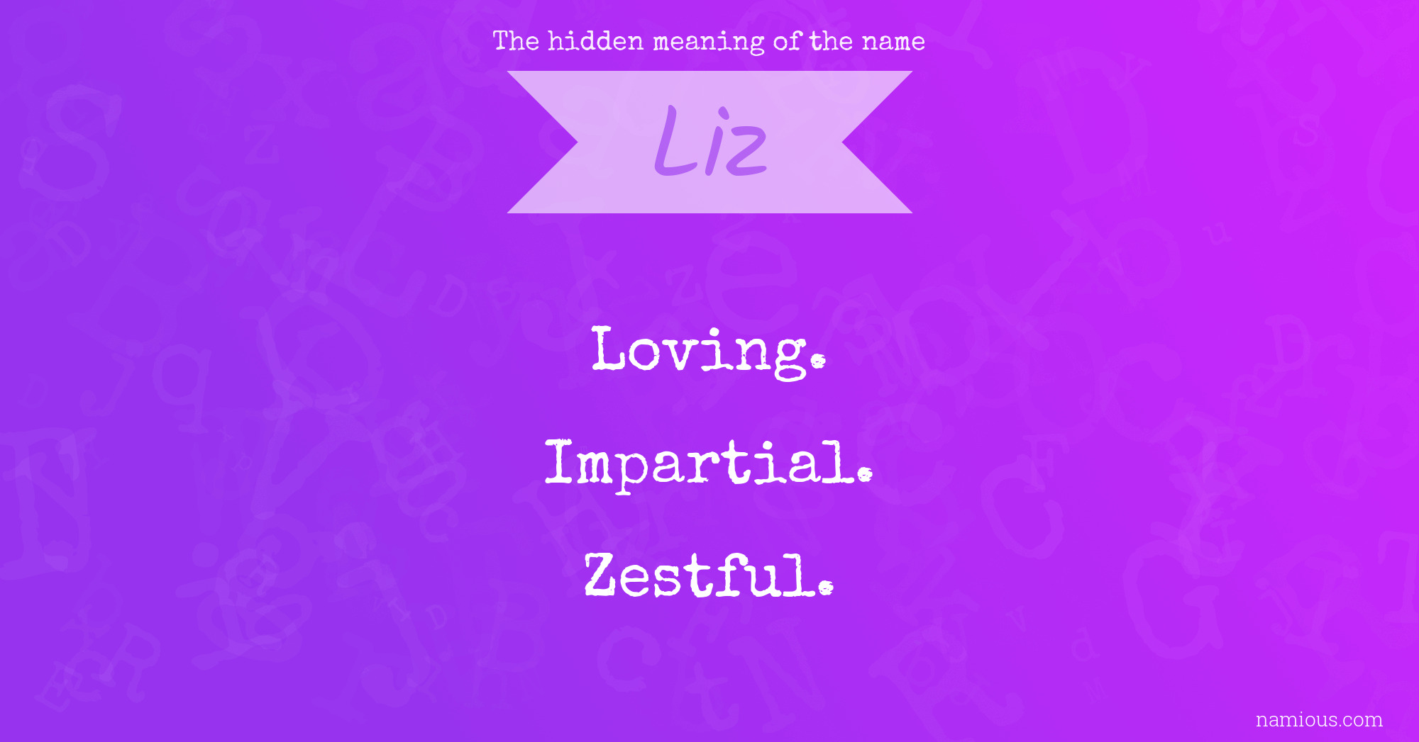 The hidden meaning of the name Liz
