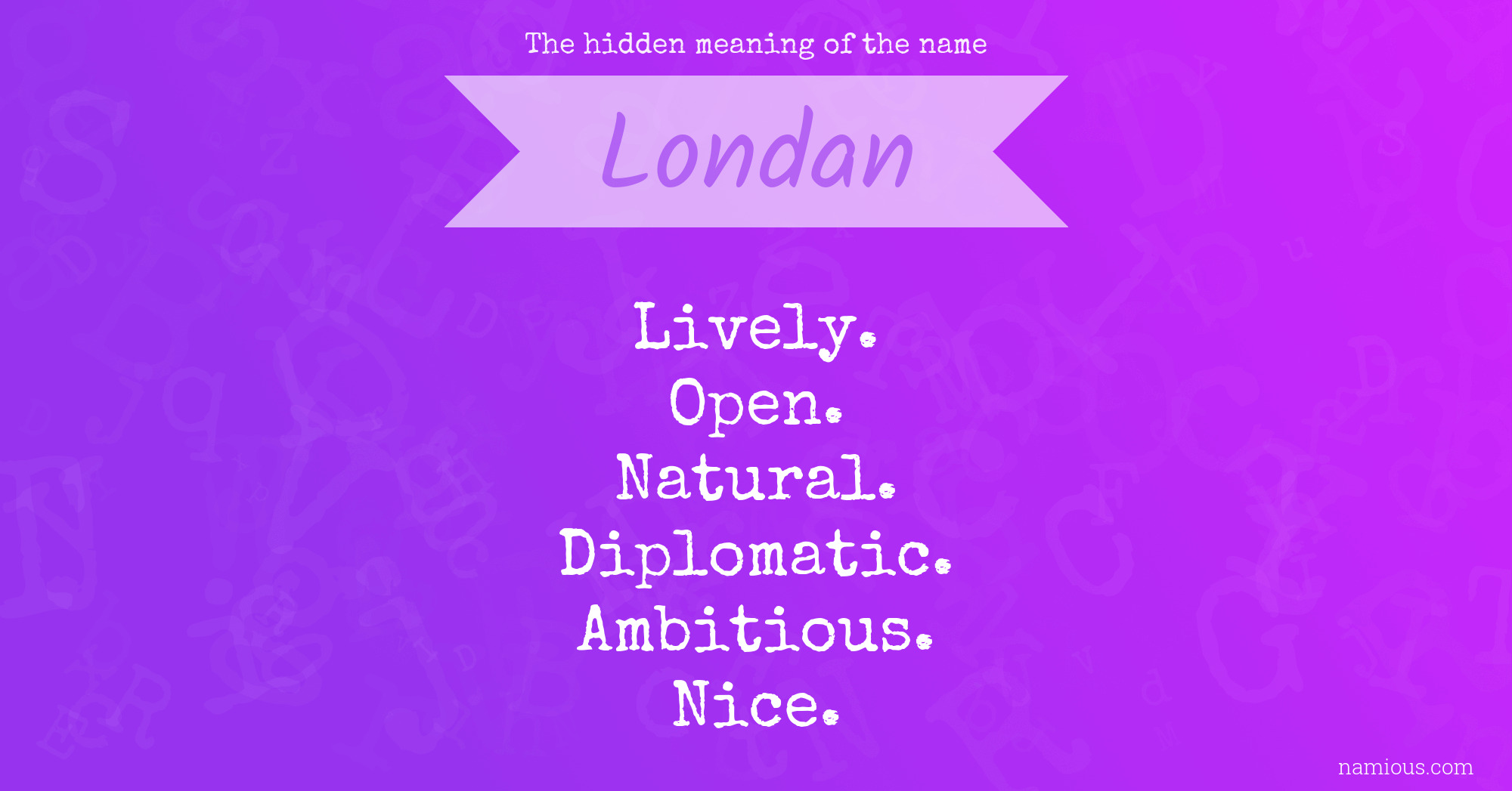 The hidden meaning of the name Londan