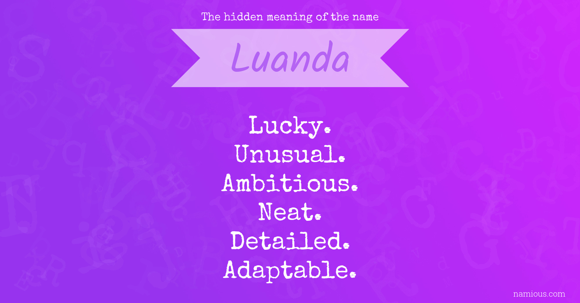 The hidden meaning of the name Luanda