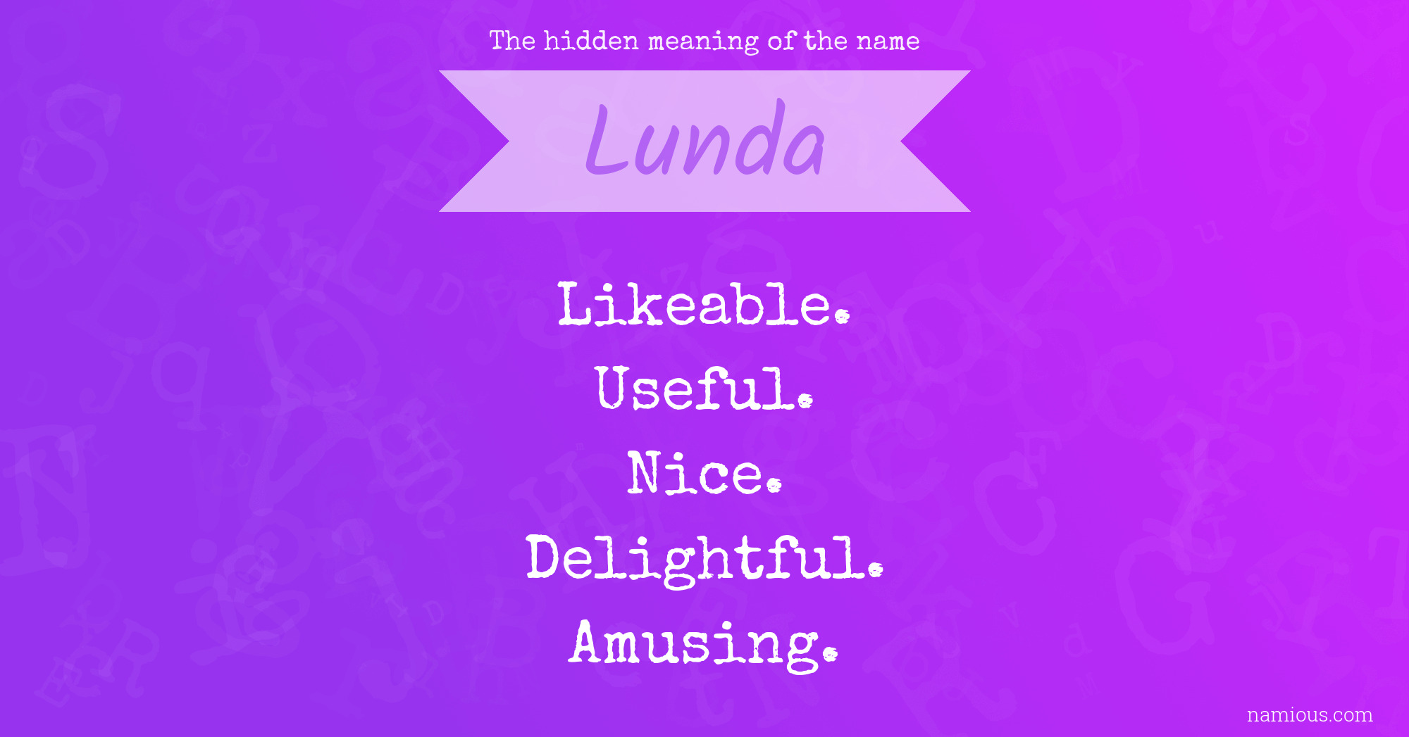 The hidden meaning of the name Lunda