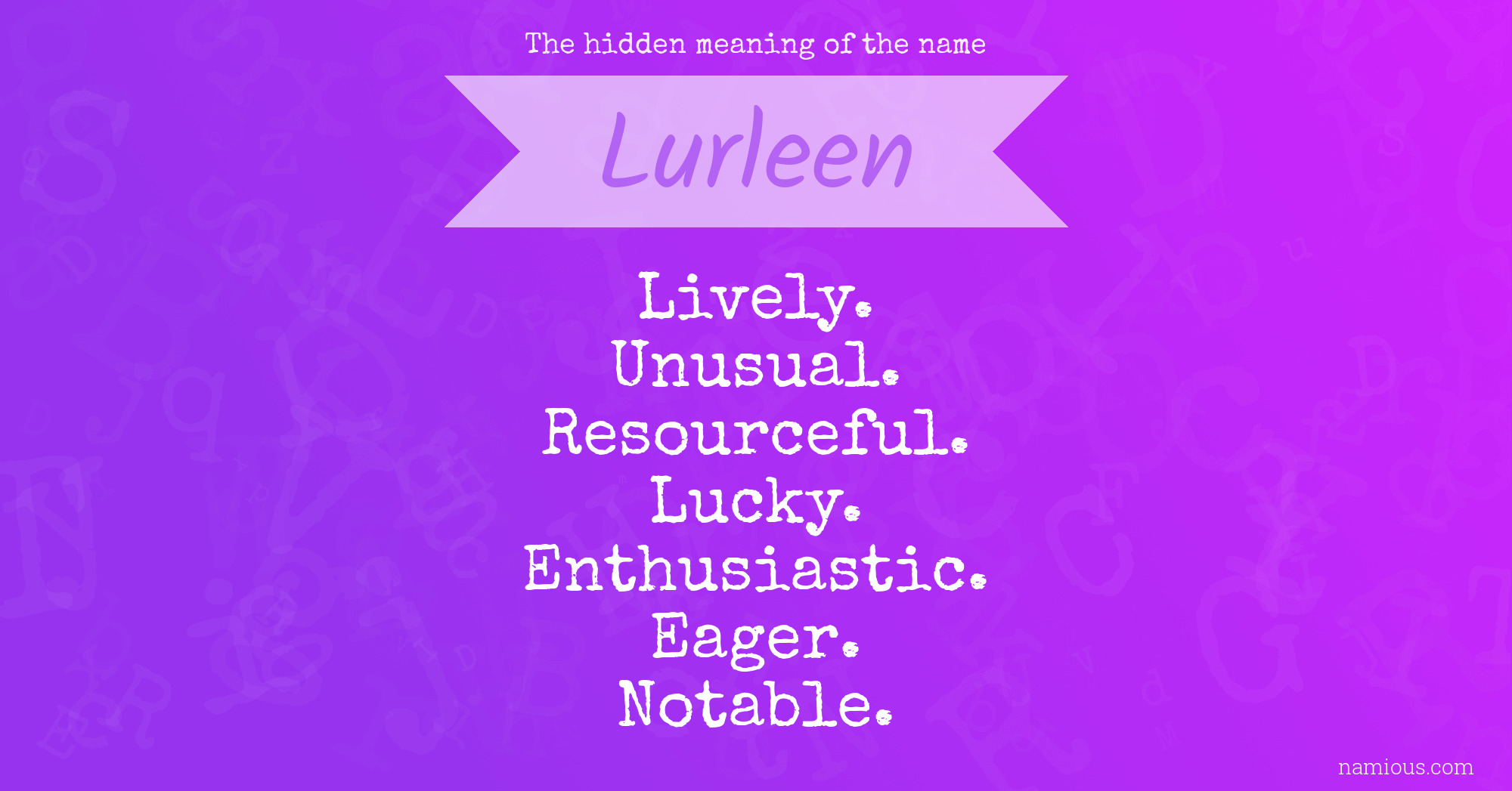 The hidden meaning of the name Lurleen