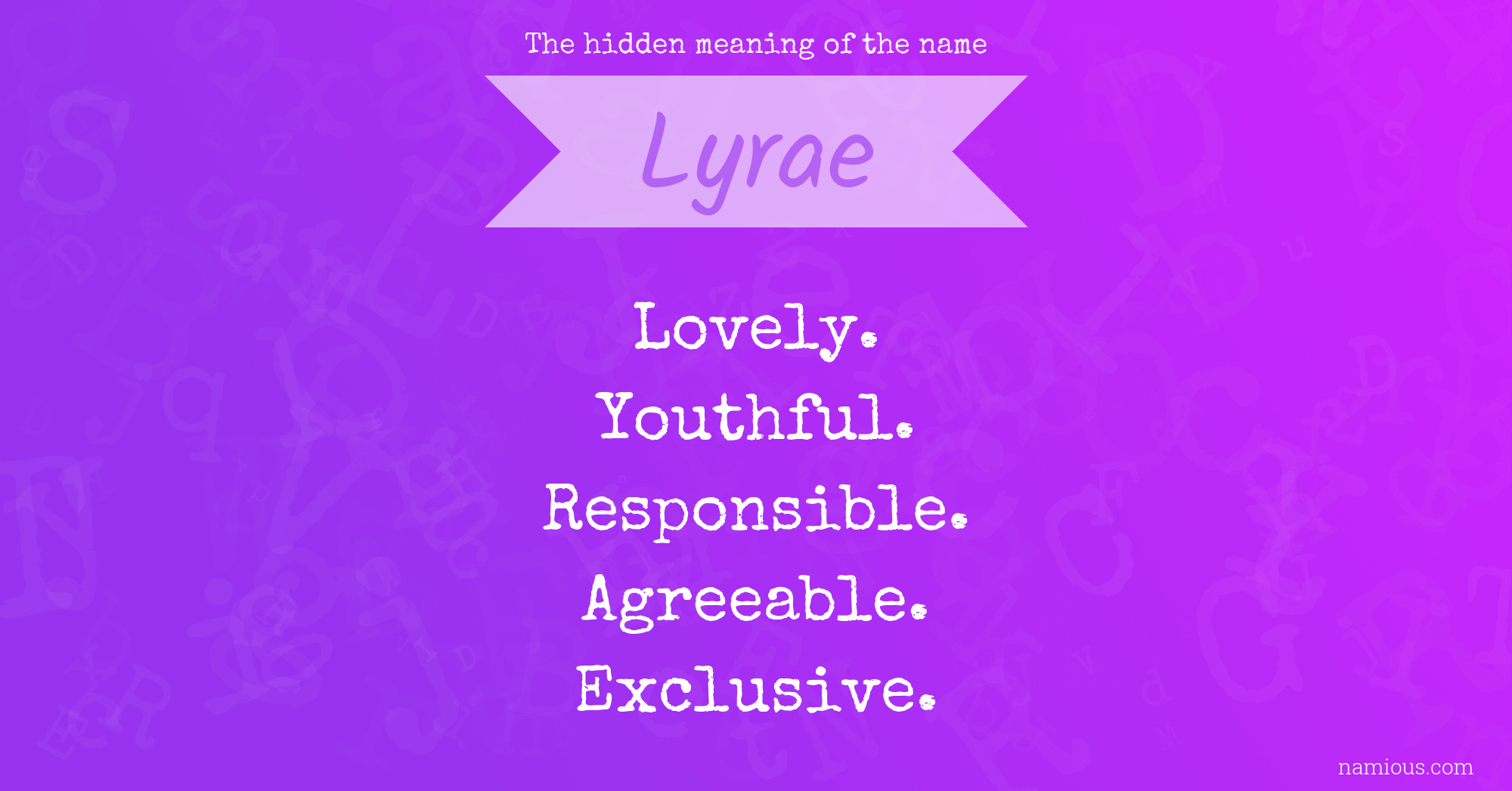 The hidden meaning of the name Lyrae