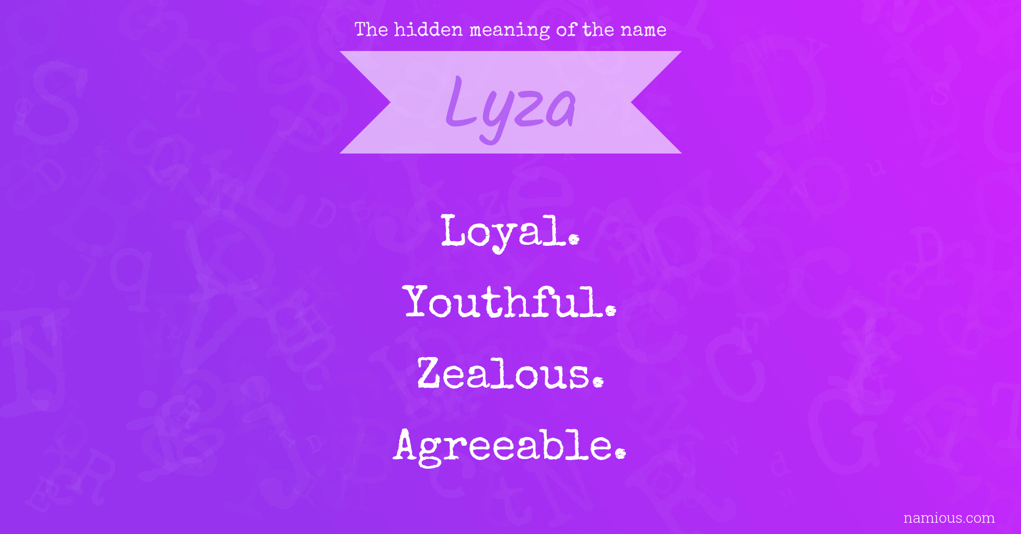 The hidden meaning of the name Lyza