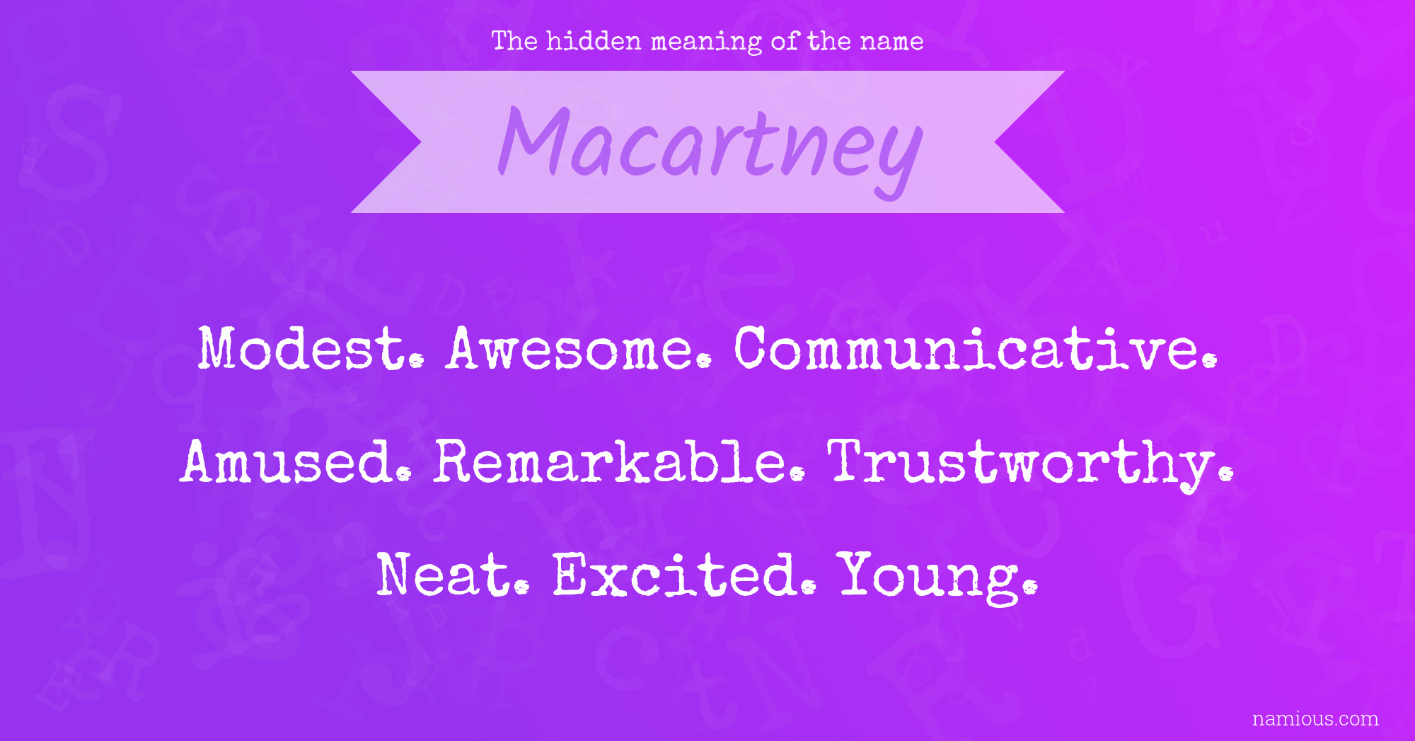 The hidden meaning of the name Macartney