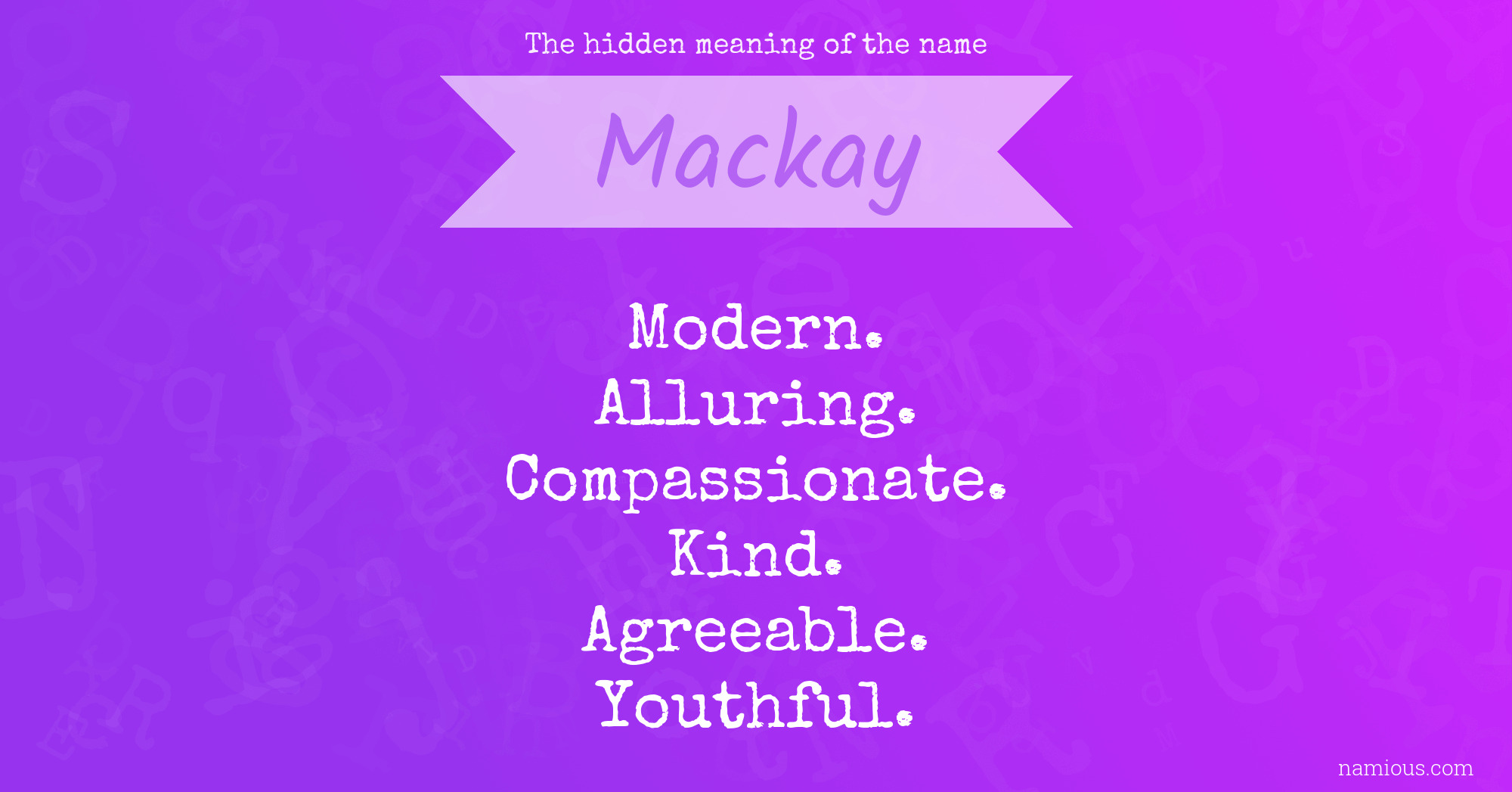 The hidden meaning of the name Mackay