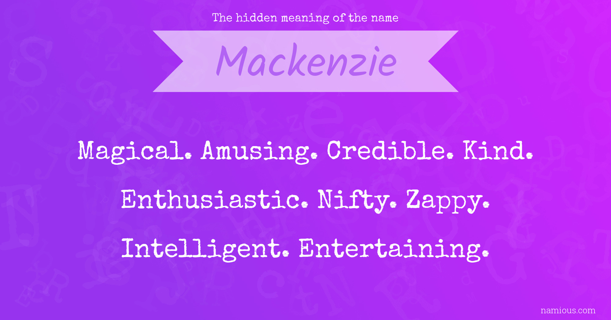 The hidden meaning of the name Mackenzie