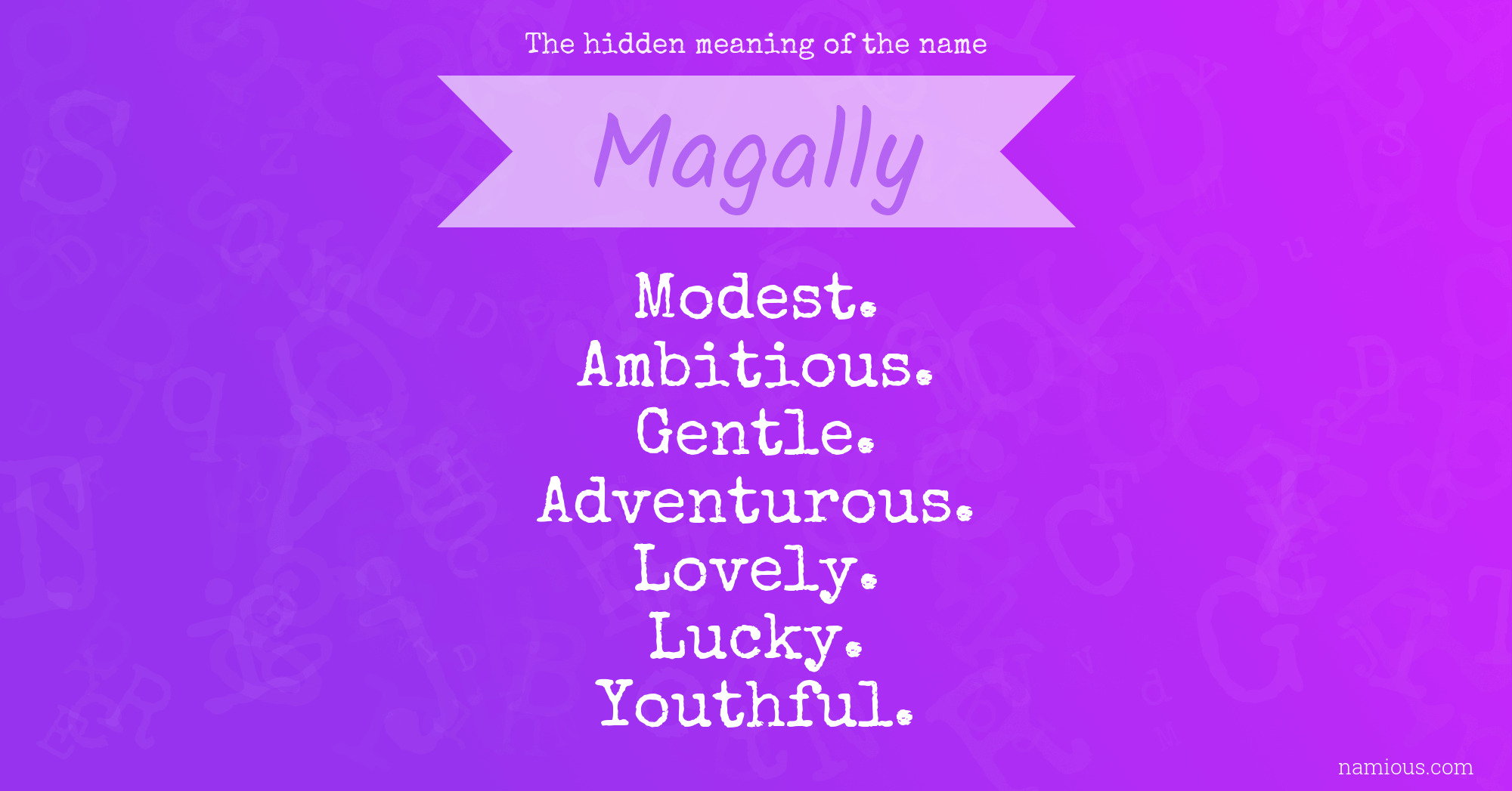 The hidden meaning of the name Magally