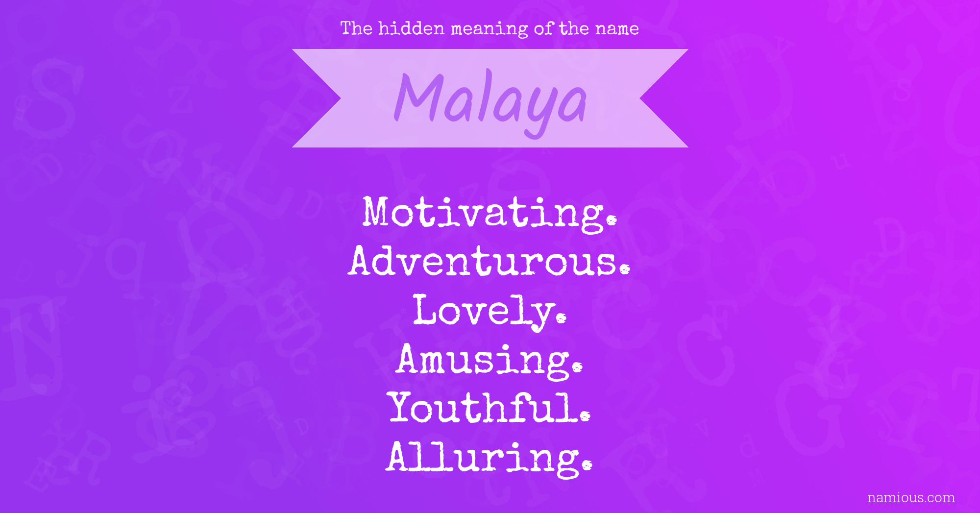 The hidden meaning of the name Malaya