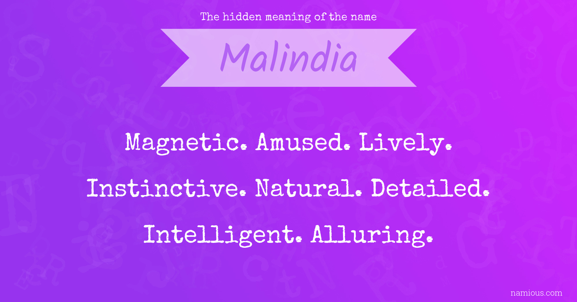 The hidden meaning of the name Malindia