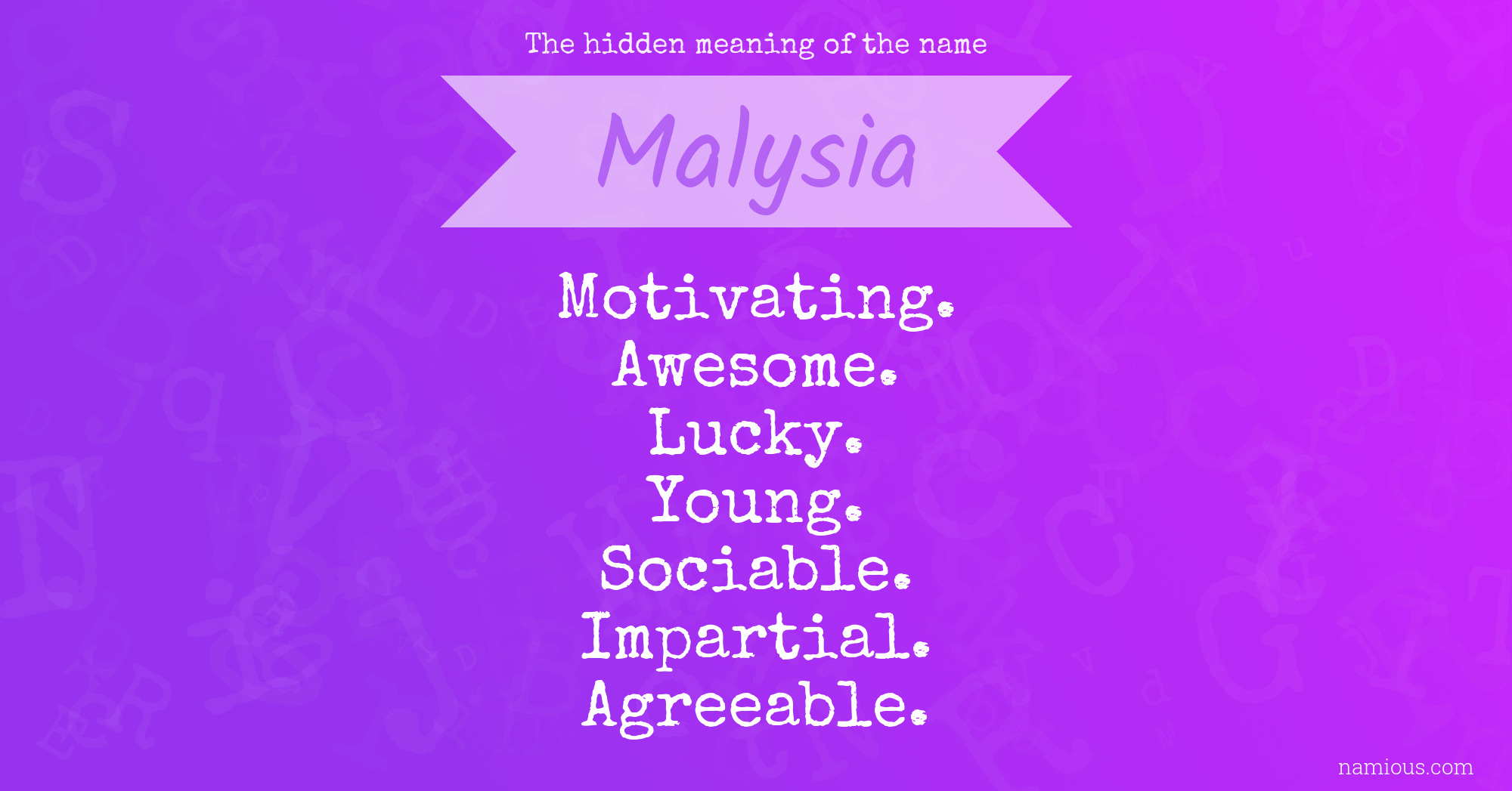 The hidden meaning of the name Malysia