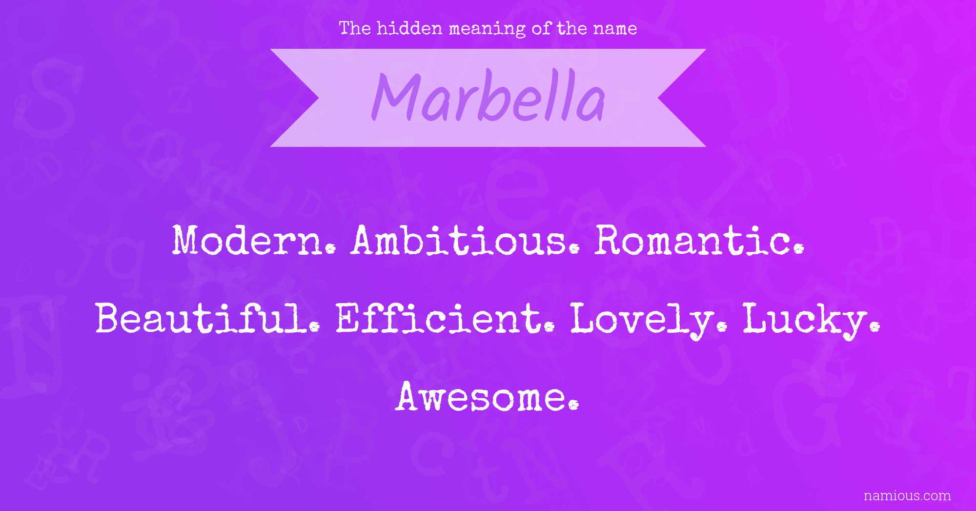 The hidden meaning of the name Marbella