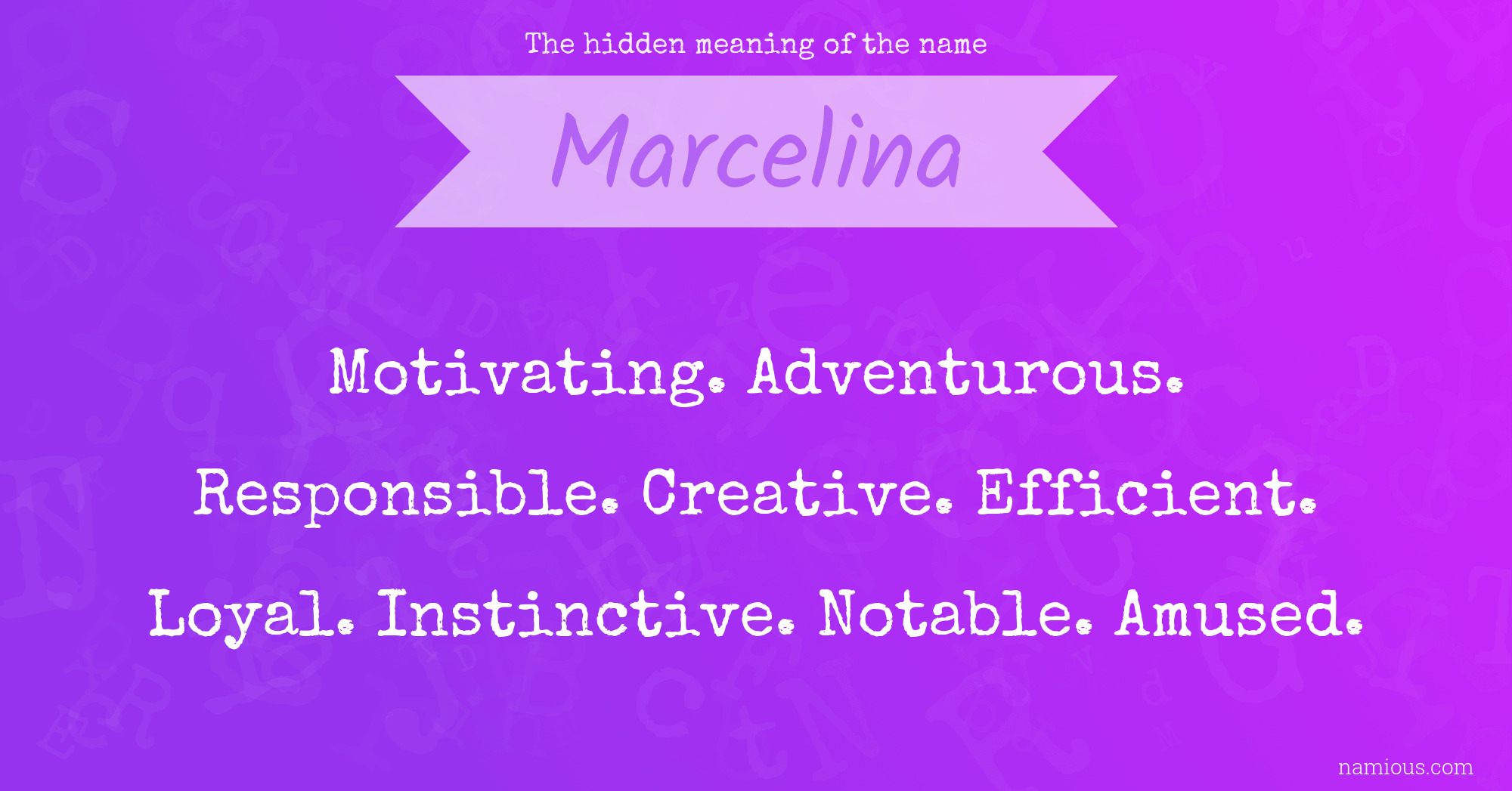 The hidden meaning of the name Marcelina