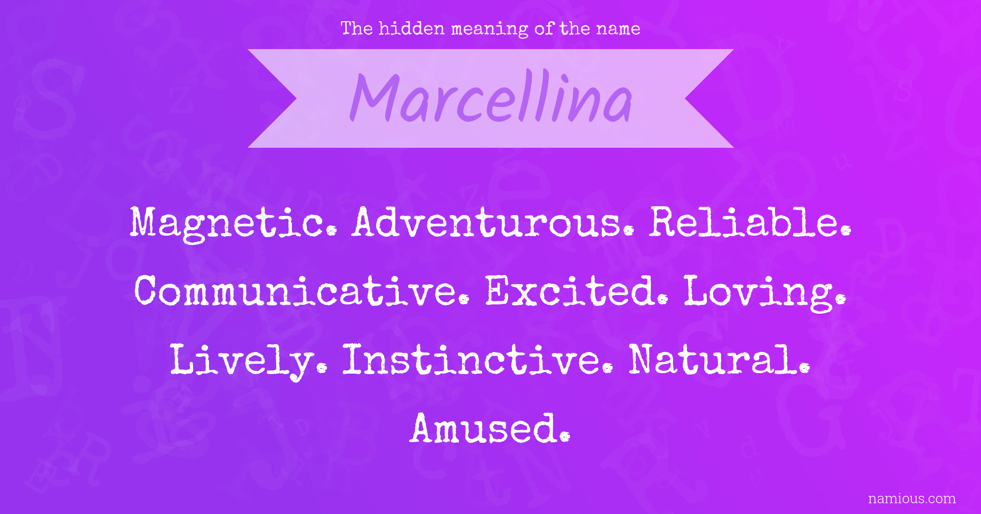 The hidden meaning of the name Marcellina