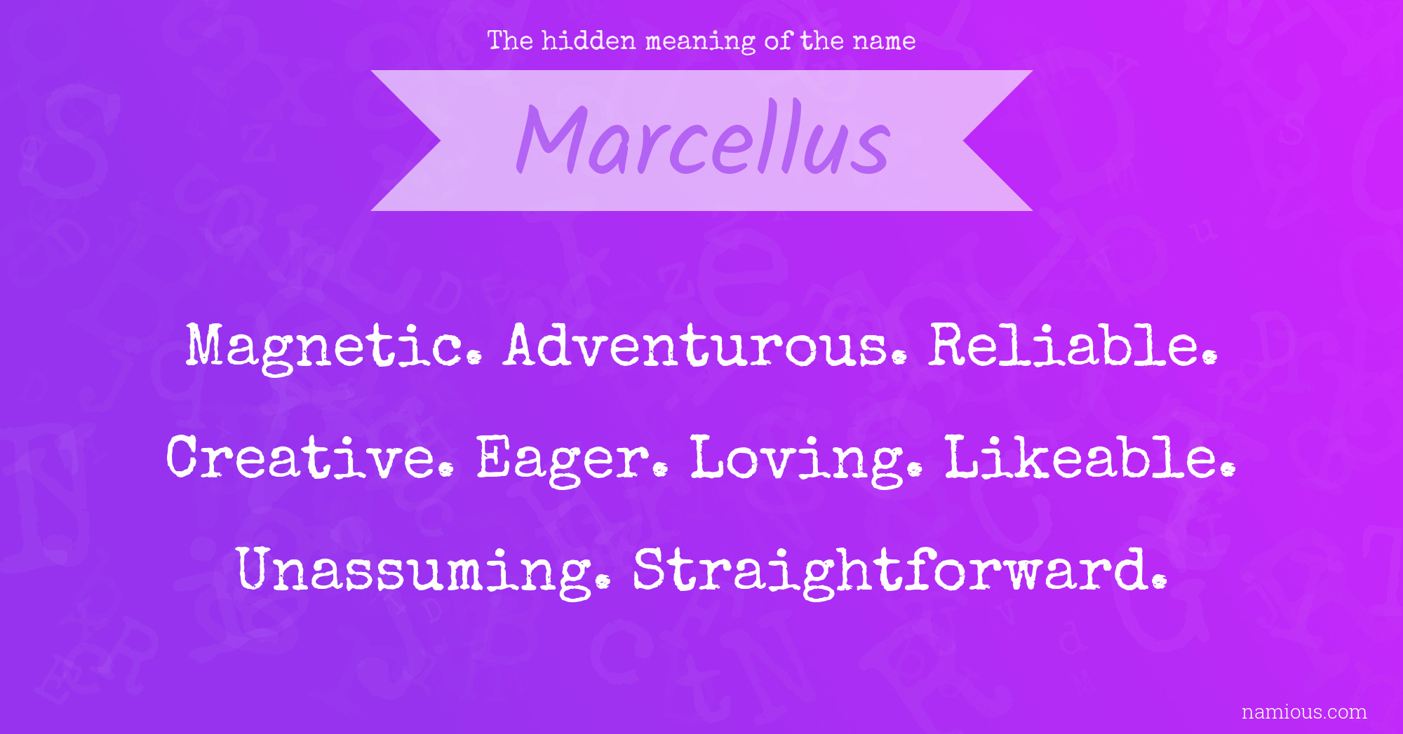 The hidden meaning of the name Marcellus