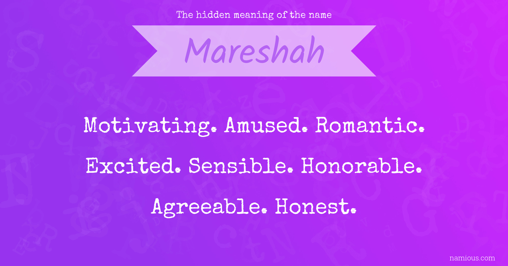 The hidden meaning of the name Mareshah