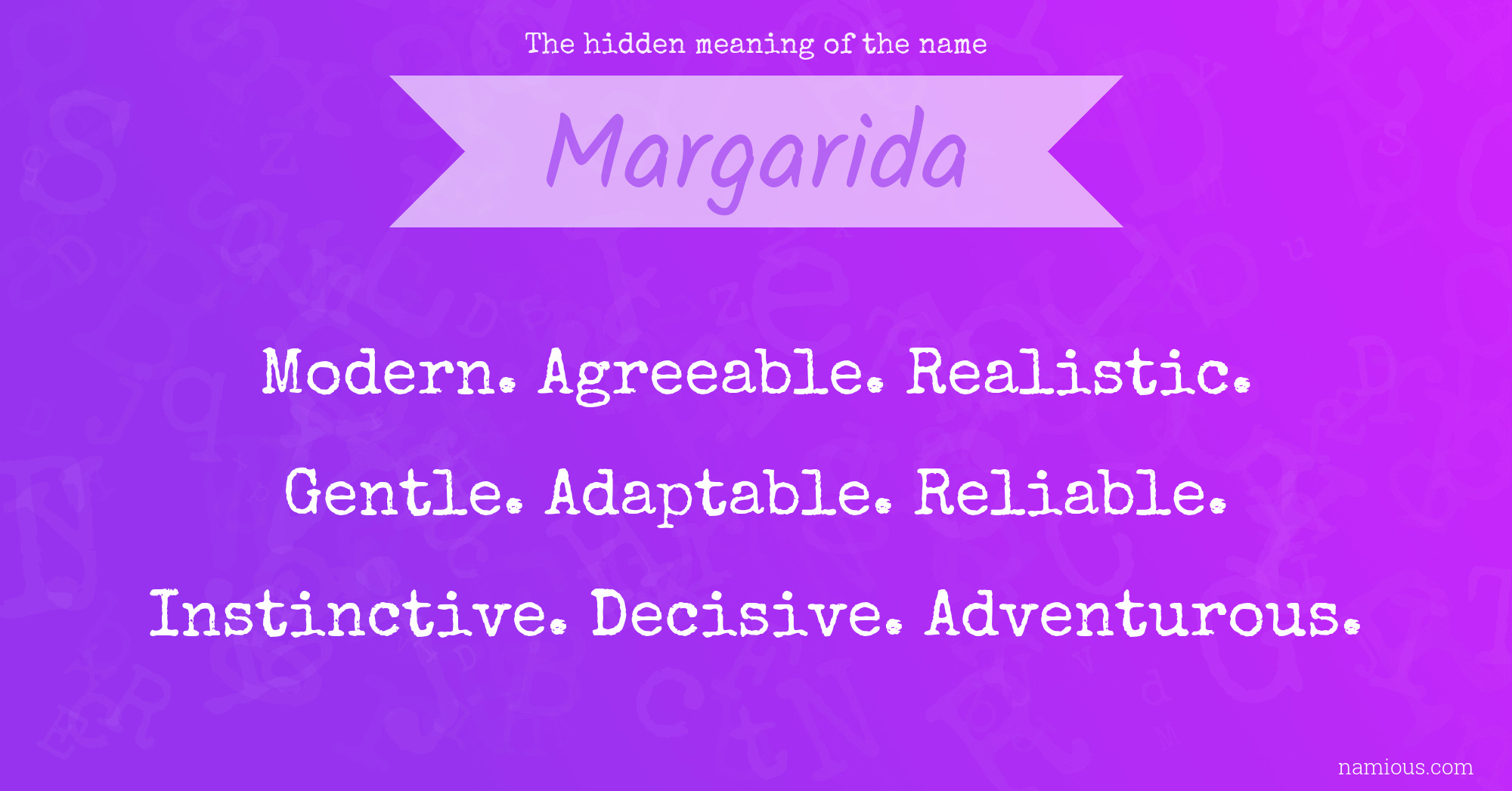 The hidden meaning of the name Margarida