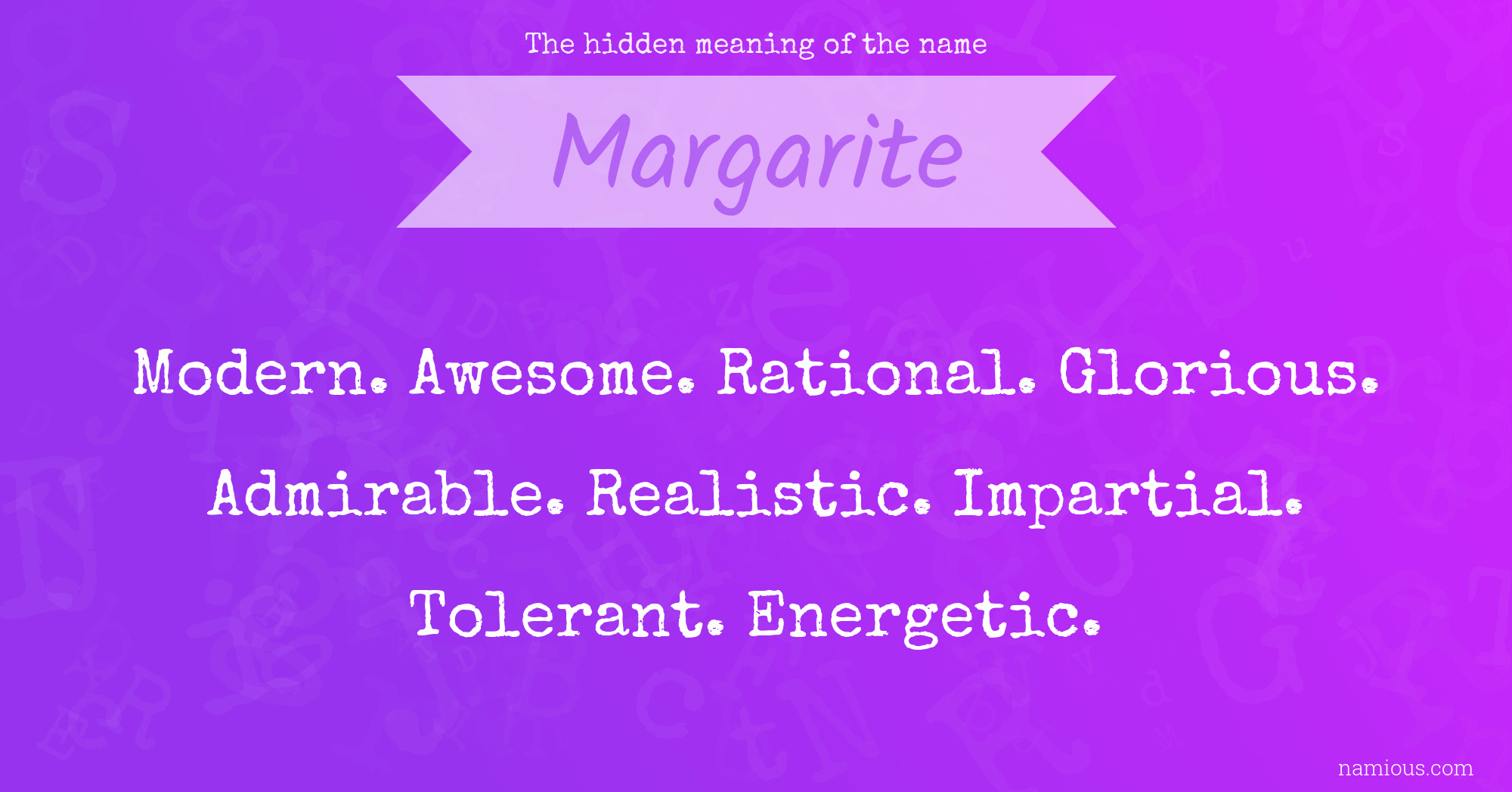 The hidden meaning of the name Margarite