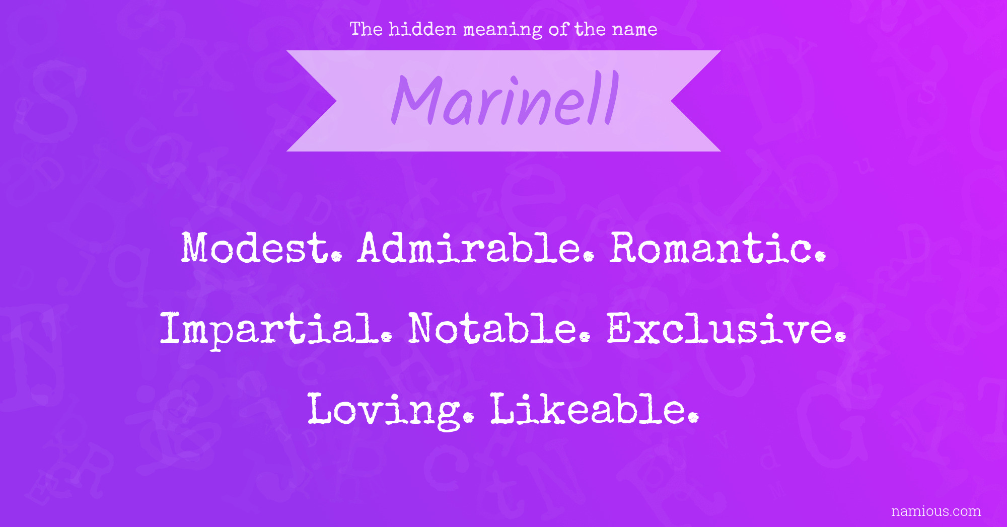 The hidden meaning of the name Marinell