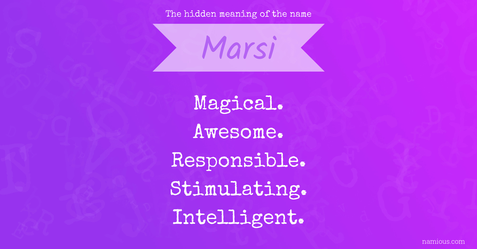 The hidden meaning of the name Marsi