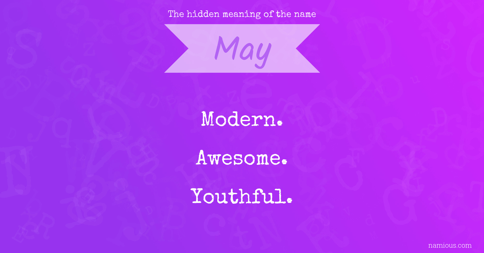 May Meaning 