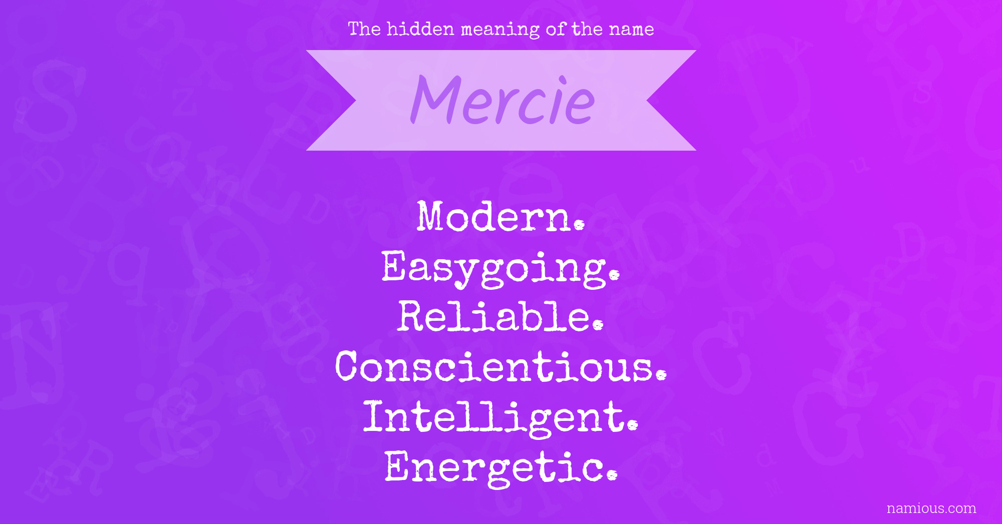 The hidden meaning of the name Mercie