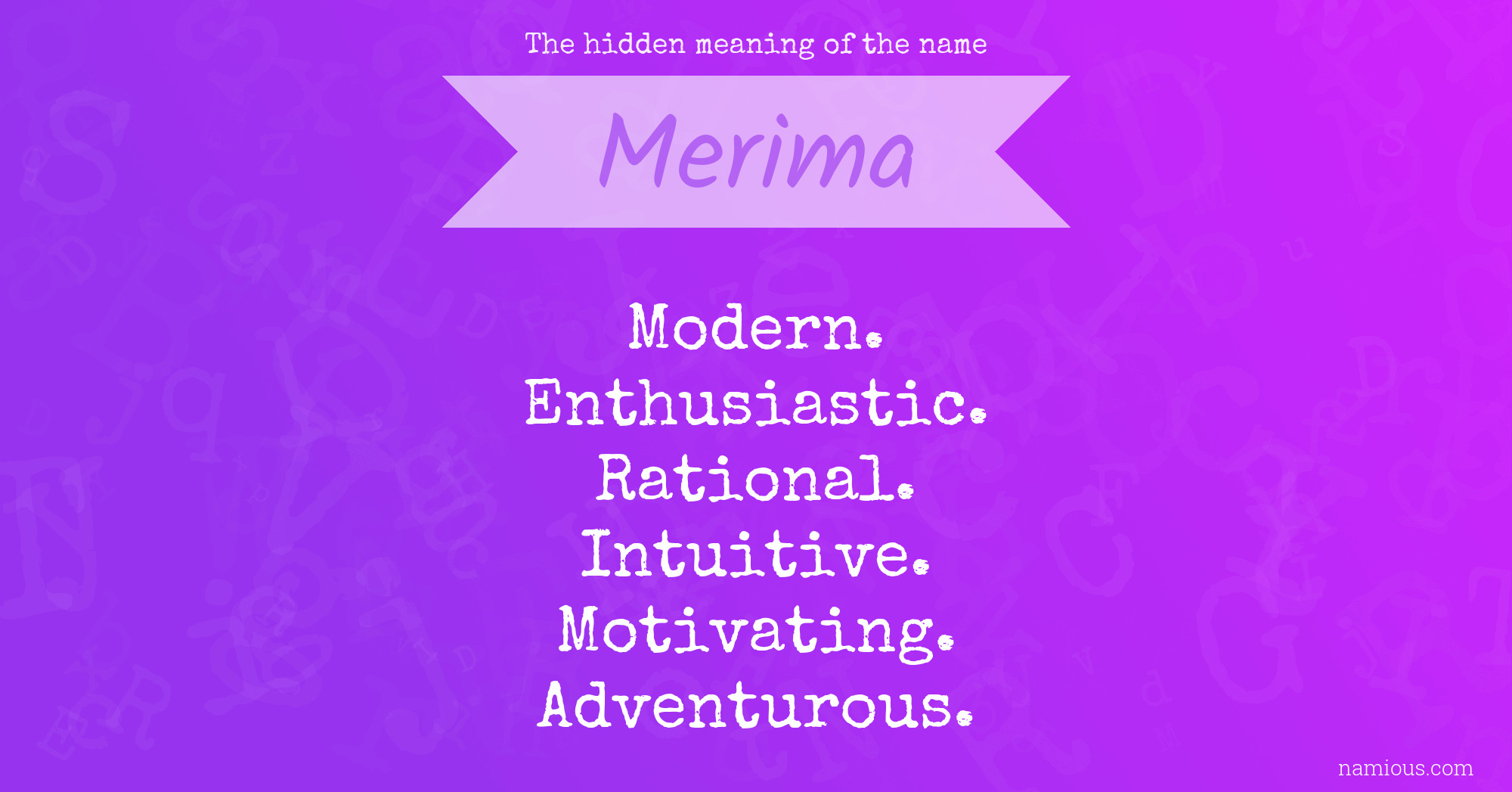 The hidden meaning of the name Merima