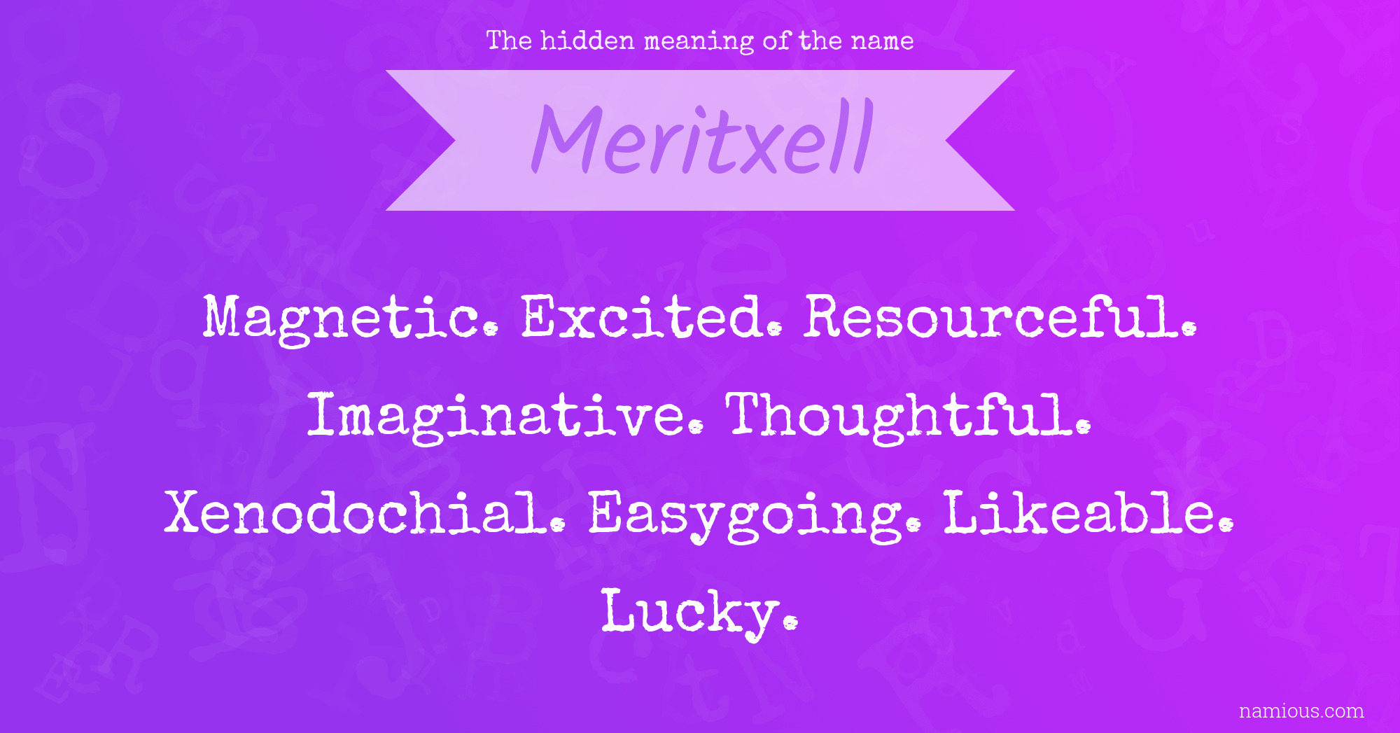 The hidden meaning of the name Meritxell