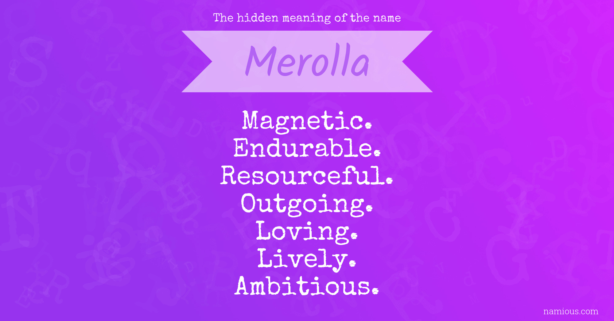 The hidden meaning of the name Merolla