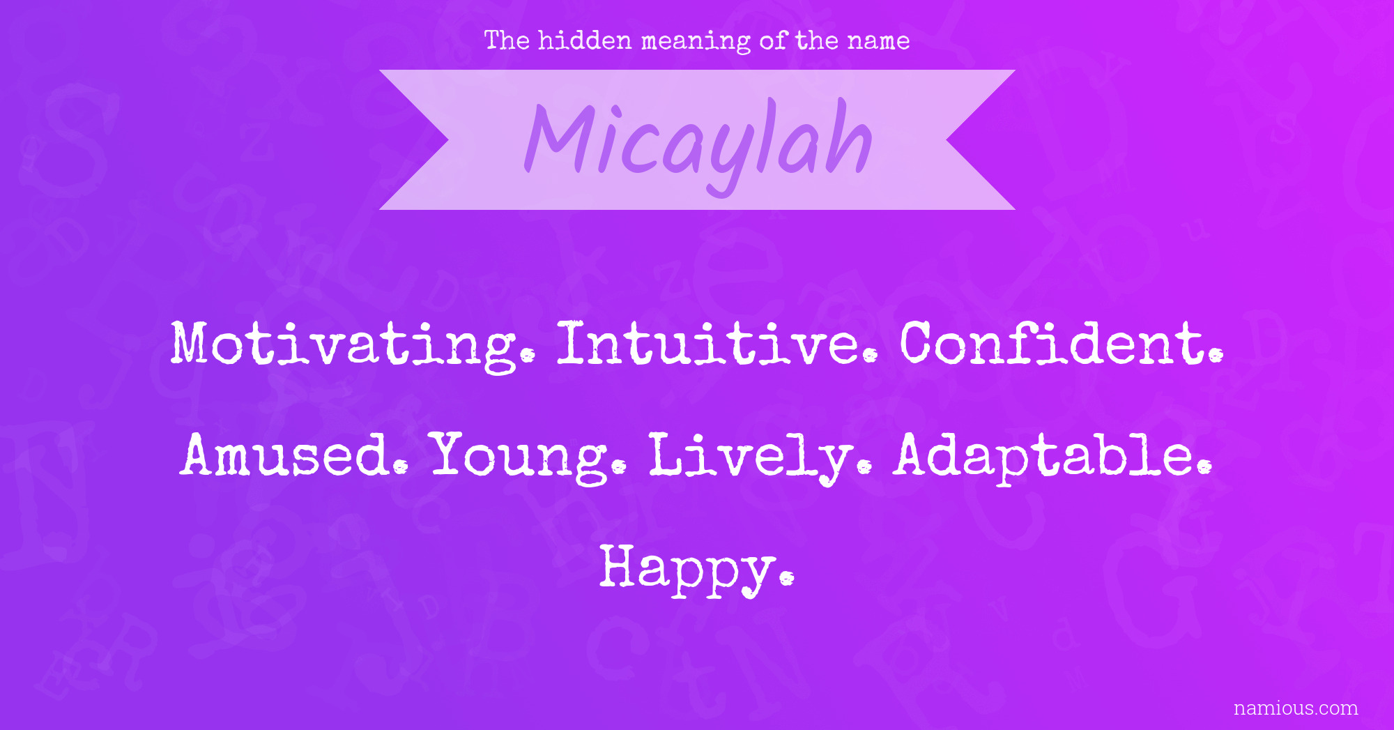 The hidden meaning of the name Micaylah